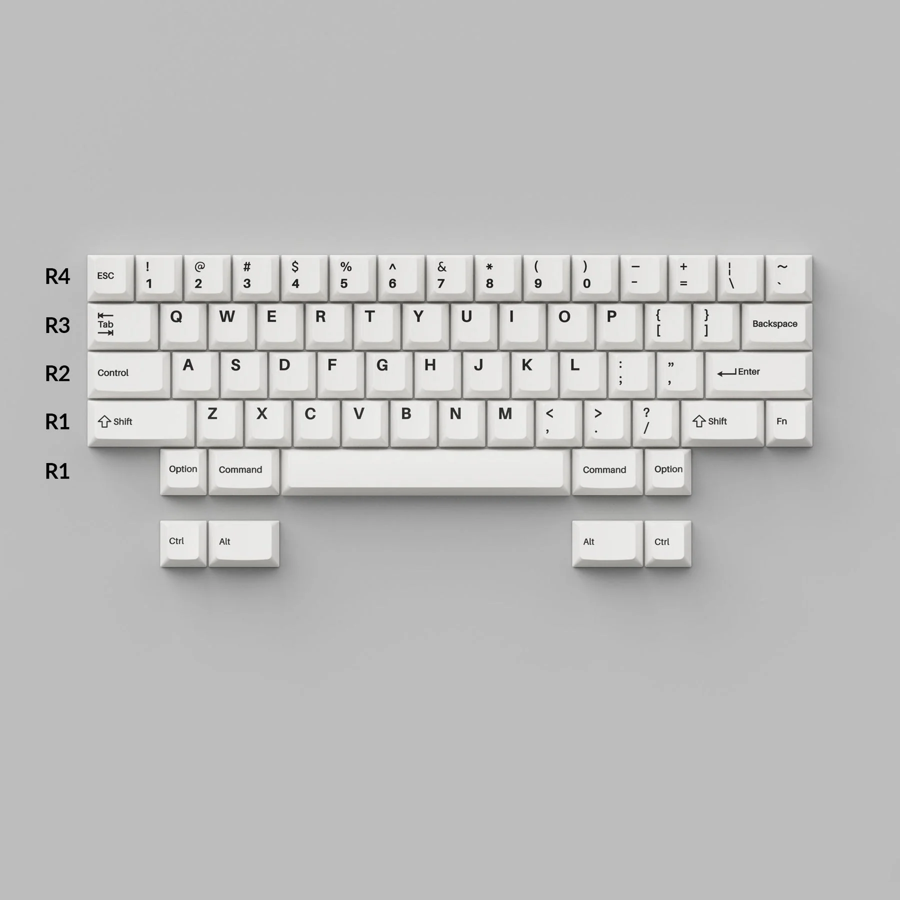 Cherry Profile Double - Shot PBT Full Set Keycaps - Black on White - Bow - Image 5