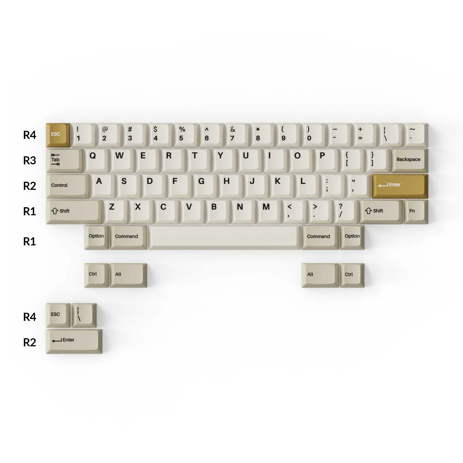 Cherry Profile Double-Shot PBT Full Set Keycaps - Camel - Image 4