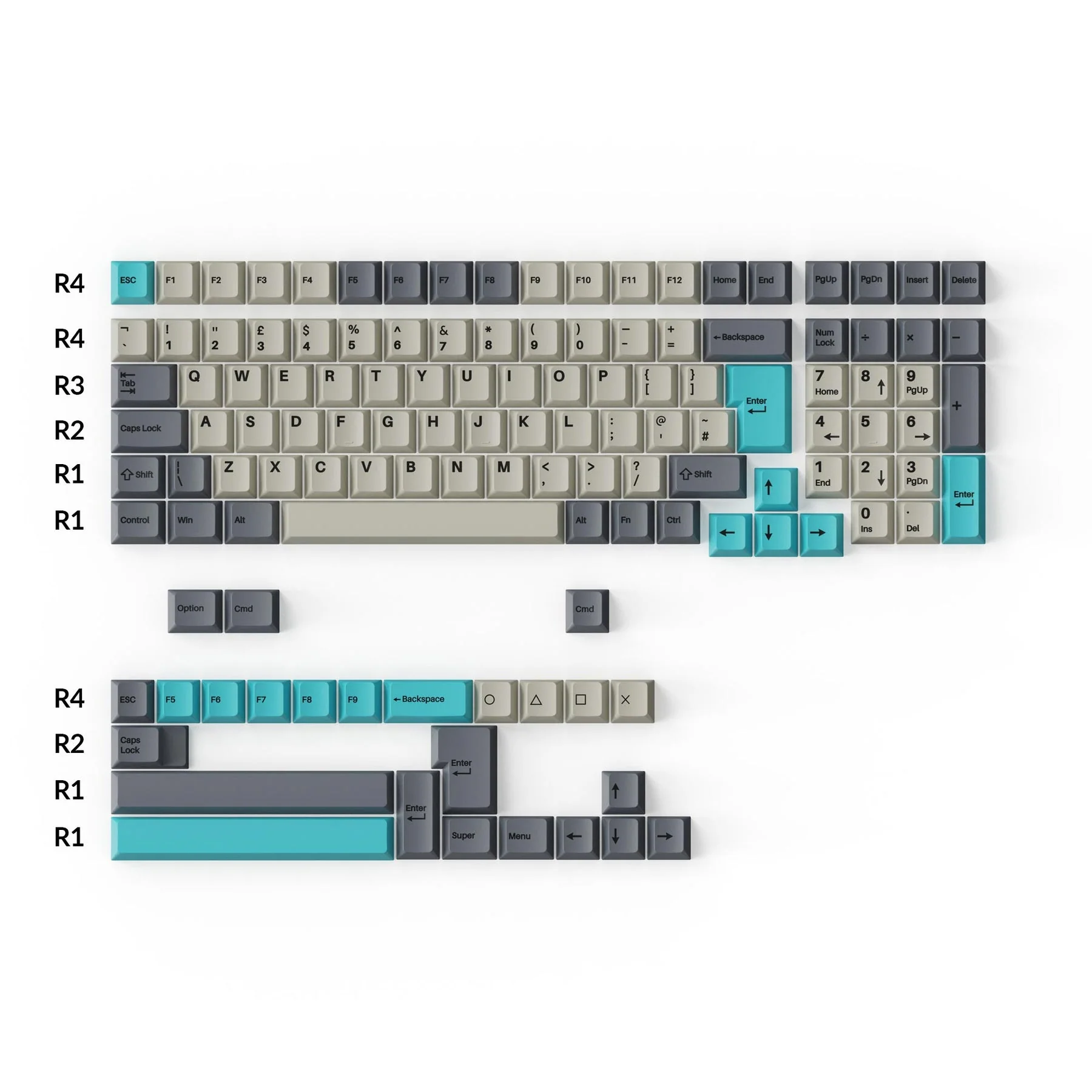Cherry Profile Double-Shot PBT Full Set Keycaps - Dolch Blue - Image 5