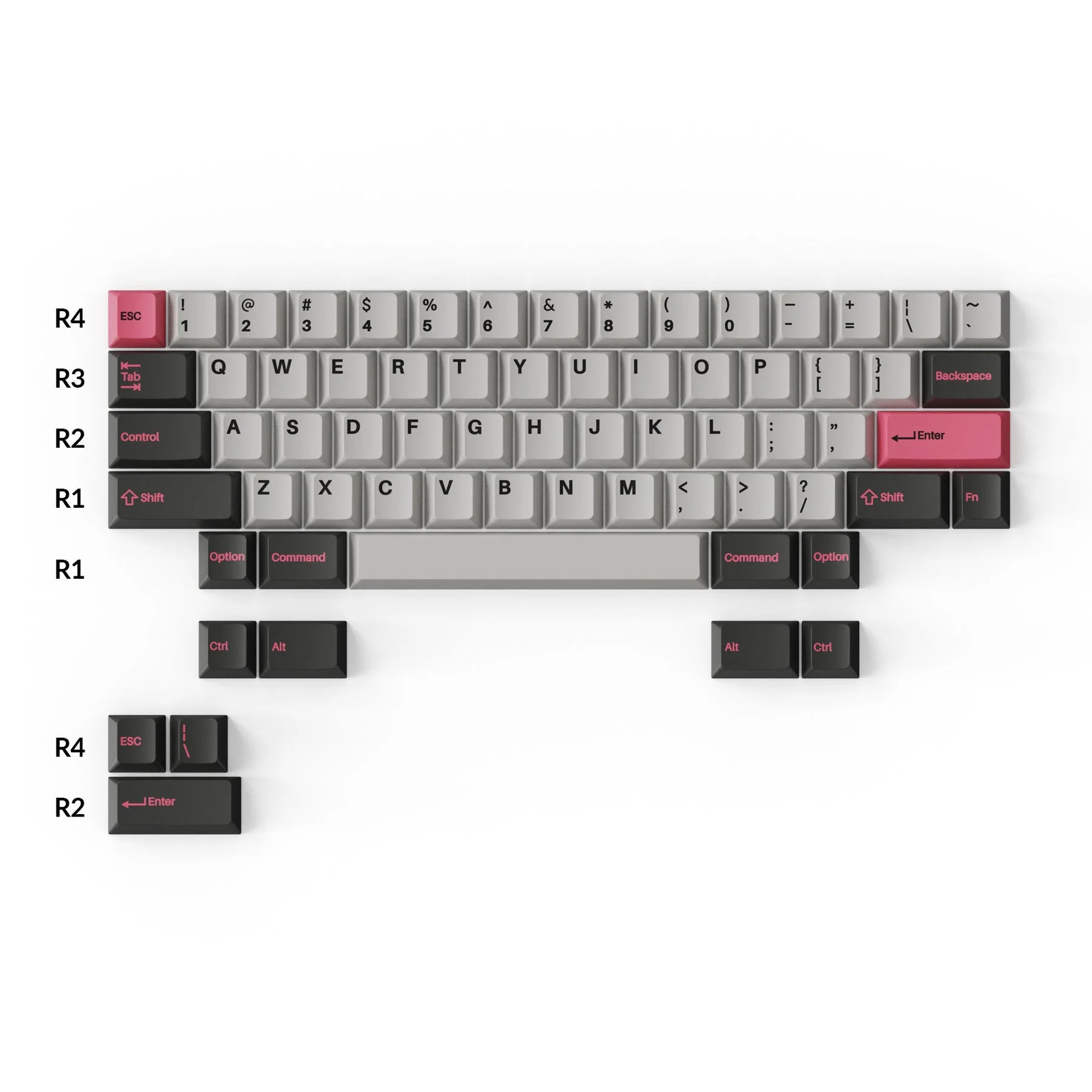 Cherry Profile Double-Shot PBT Full Set Keycaps - Dolch Pink - Image 3