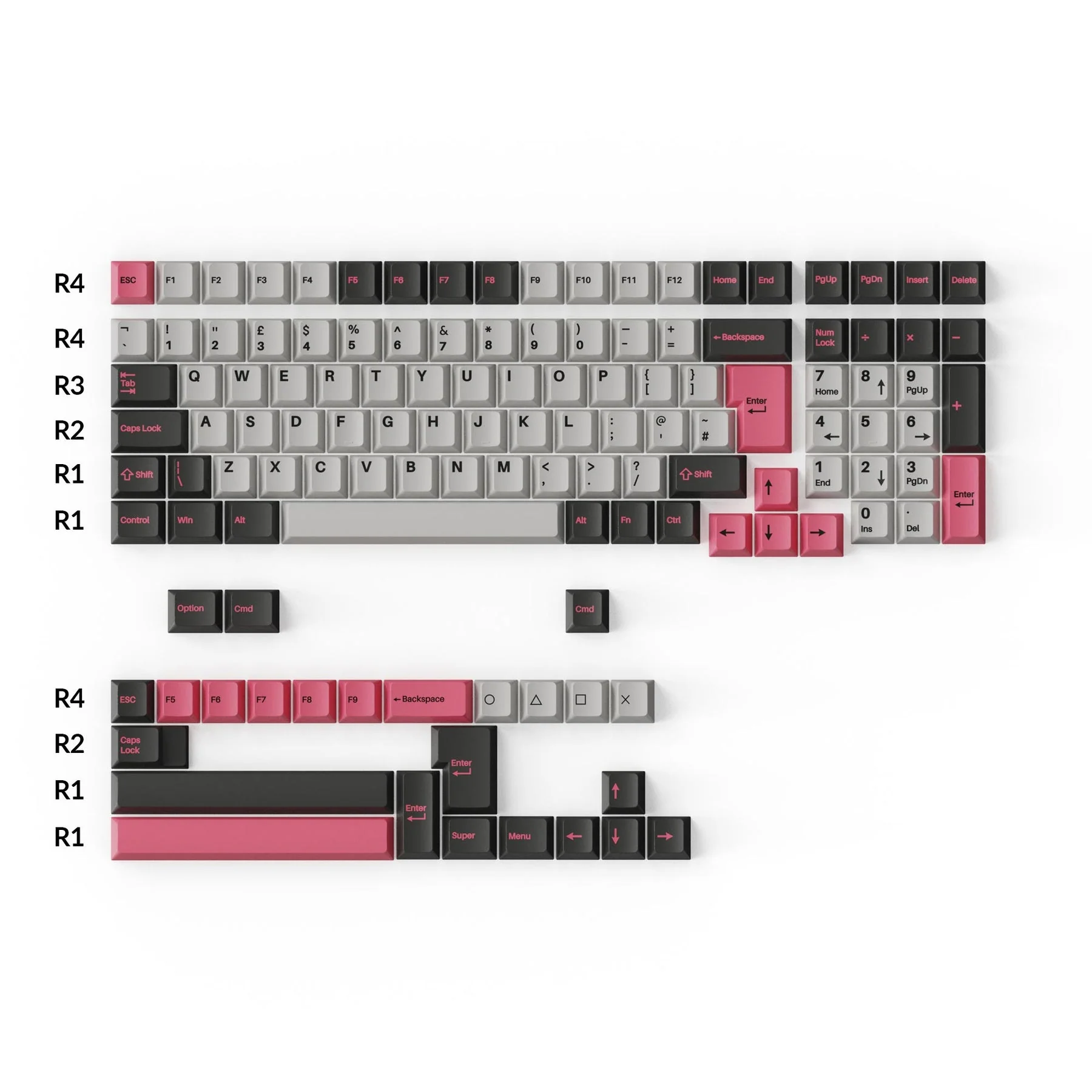Cherry Profile Double-Shot PBT Full Set Keycaps - Dolch Pink - Image 5