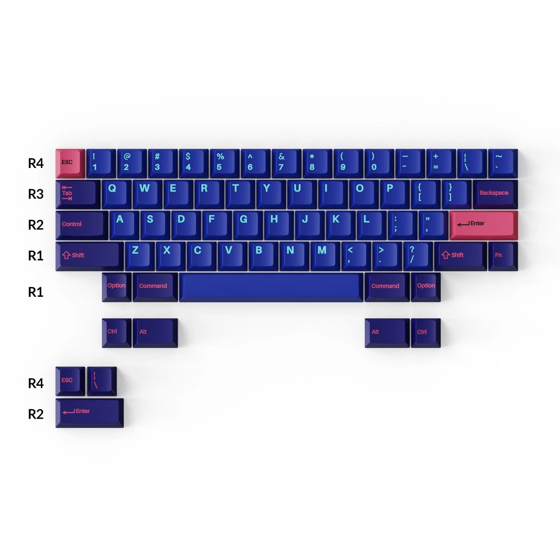 Cherry Profile Double-Shot PBT Full Set Keycaps - Player - Image 3