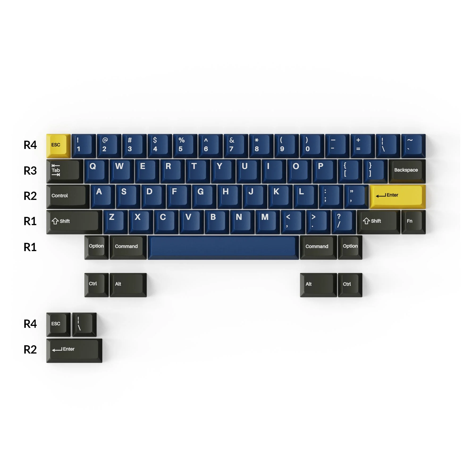 Cherry Profile Double-Shot PBT Full Set Keycaps - Royal - Image 3