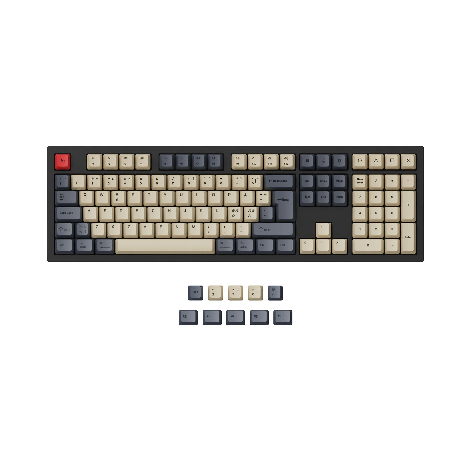 ISO & ANSI Q3 & Q4 & Q6 & K8 OEM Dye-Sub PBT Keycap Set - Carbon - Image 3