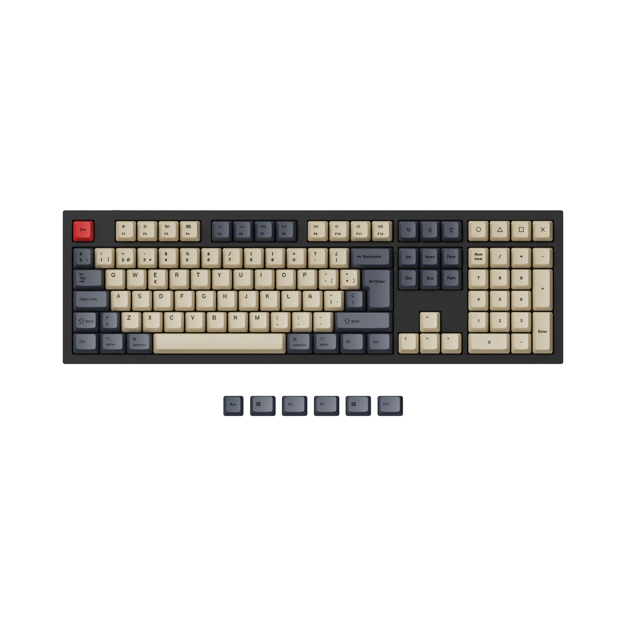 ISO & ANSI Q3 & Q4 & Q6 & K8 OEM Dye-Sub PBT Keycap Set - Carbon - Image 6