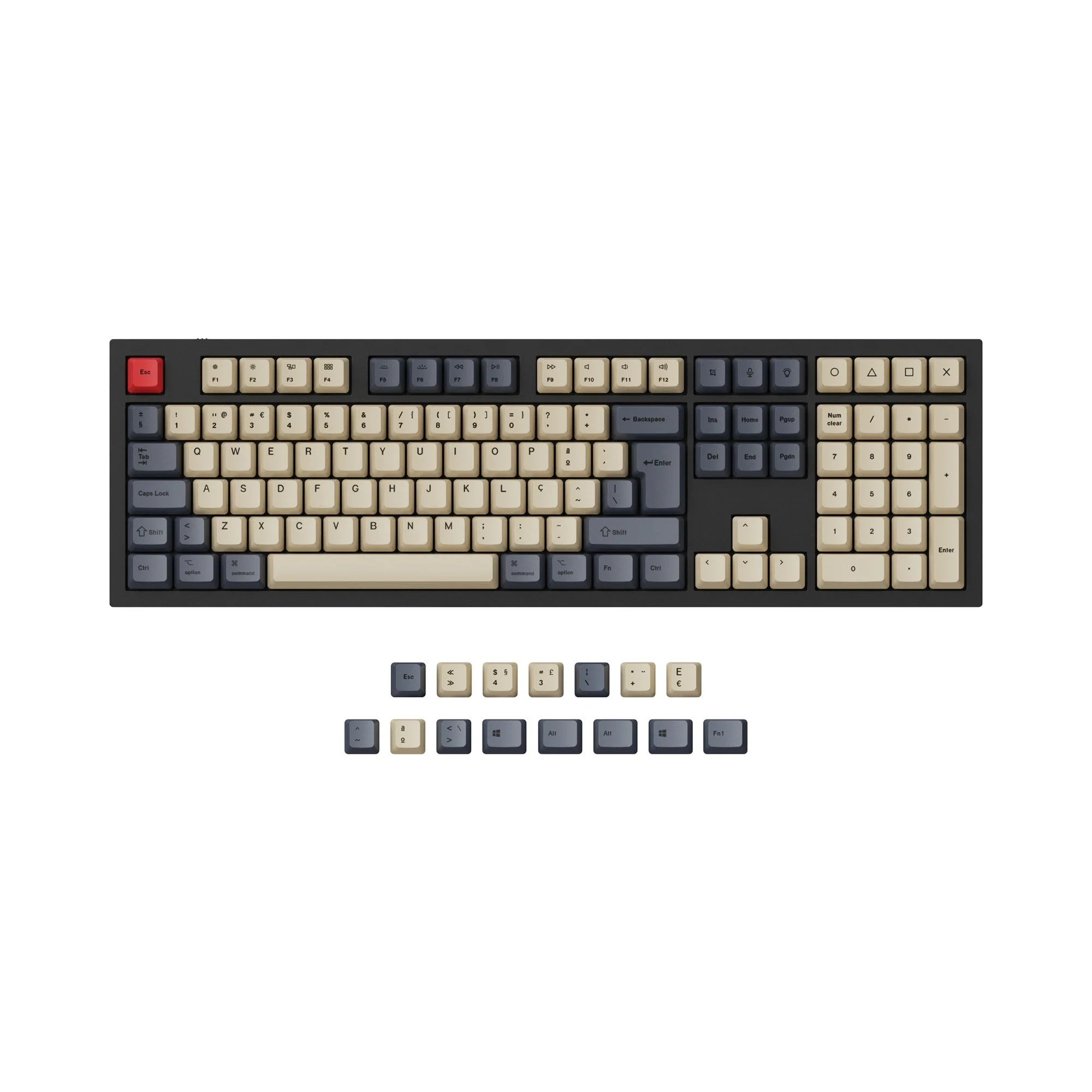 ISO & ANSI Q3 & Q4 & Q6 & K8 OEM Dye-Sub PBT Keycap Set - Carbon - Image 7