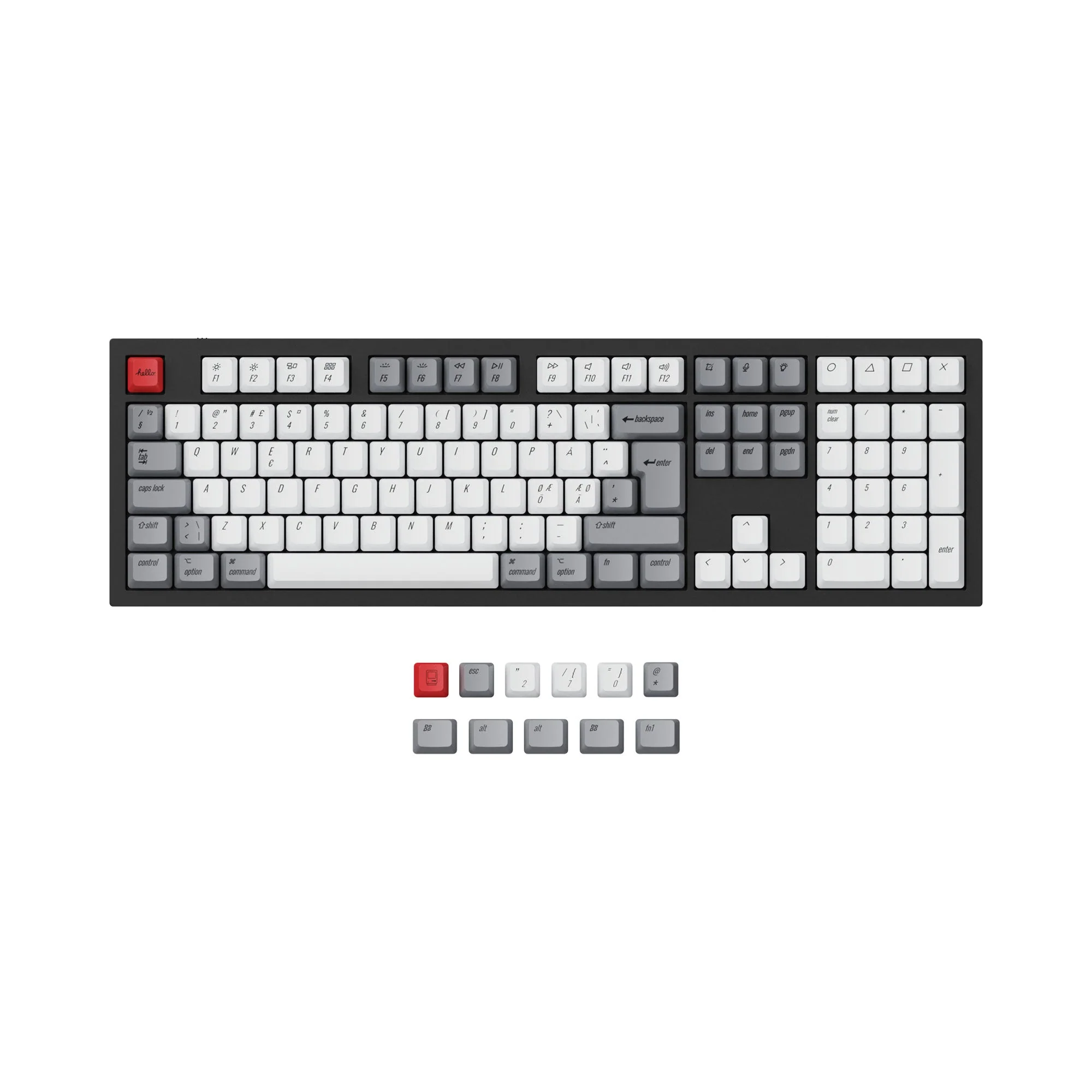 ISO & ANSI Q3 & Q4 & Q6 & K8 OEM Dye-Sub PBT Keycap Set - Retro - Image 3