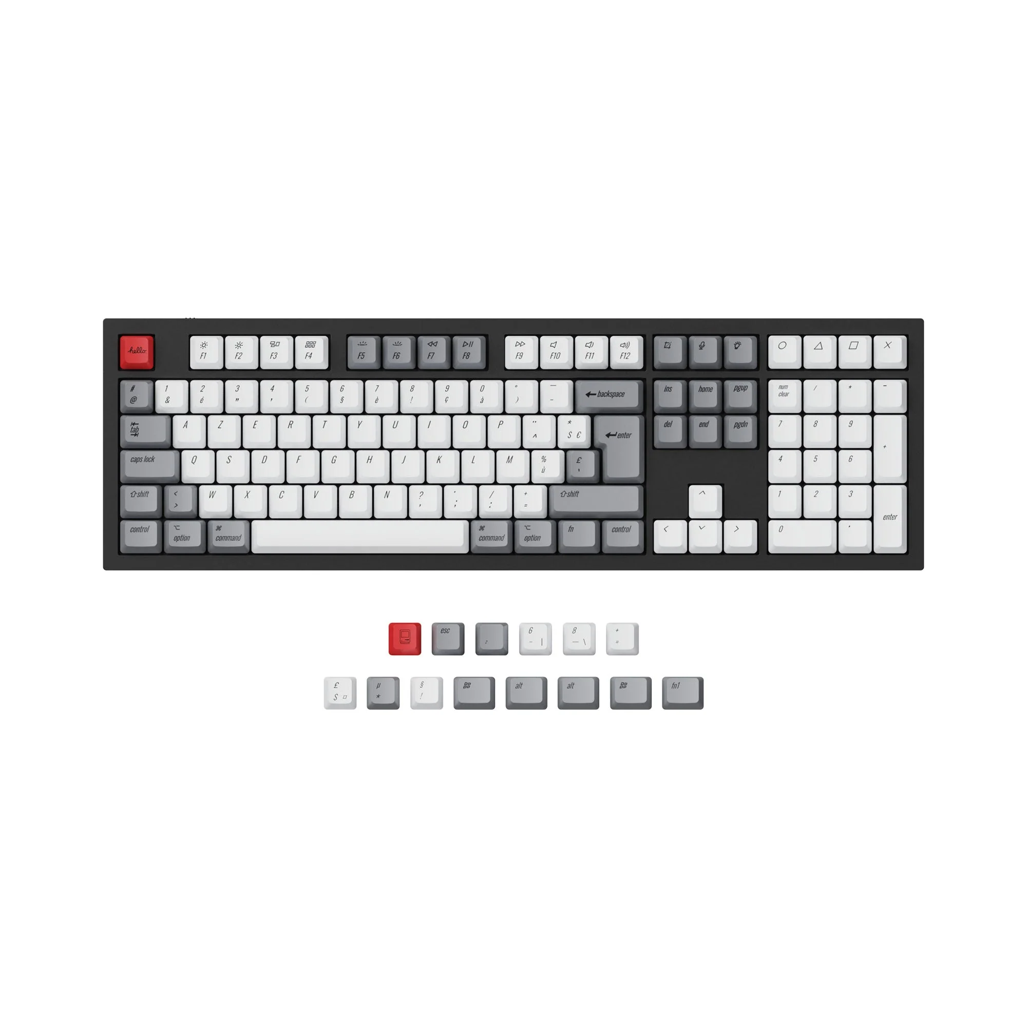 ISO & ANSI Q3 & Q4 & Q6 & K8 OEM Dye-Sub PBT Keycap Set - Retro - Image 4