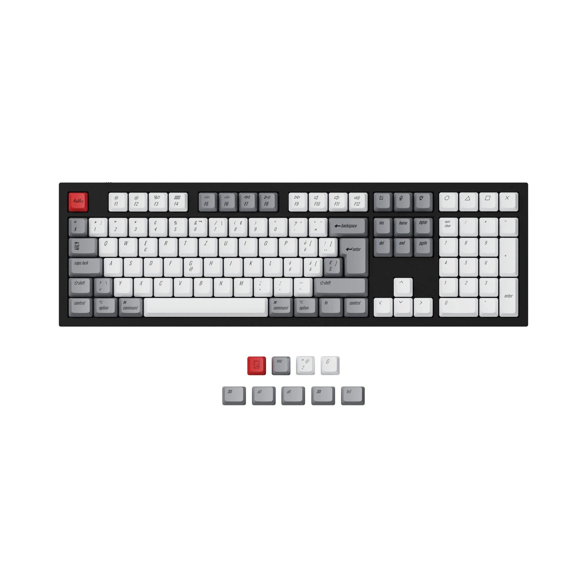 ISO & ANSI Q3 & Q4 & Q6 & K8 OEM Dye-Sub PBT Keycap Set - Retro - Image 5