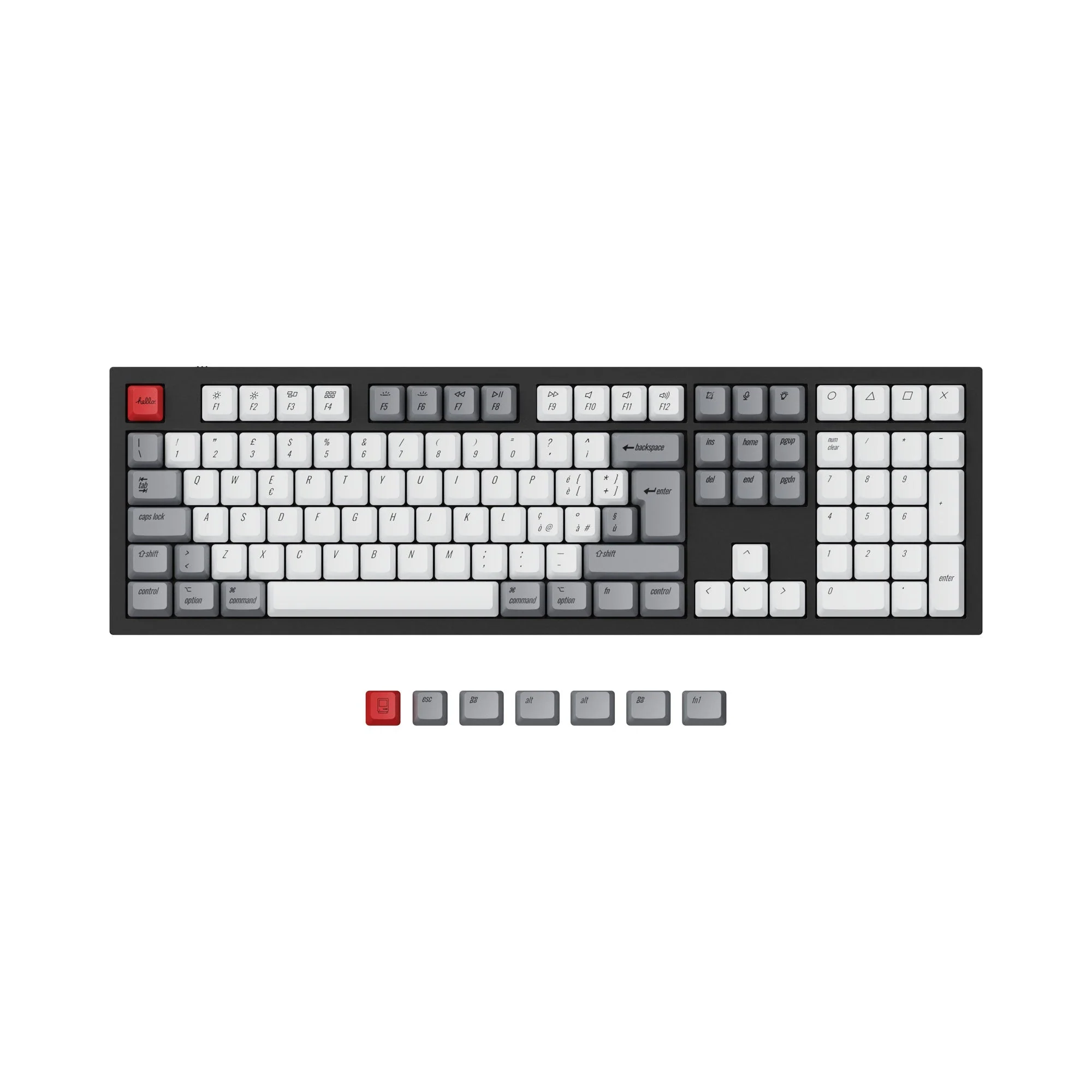 ISO & ANSI Q3 & Q4 & Q6 & K8 OEM Dye-Sub PBT Keycap Set - Retro - Image 8