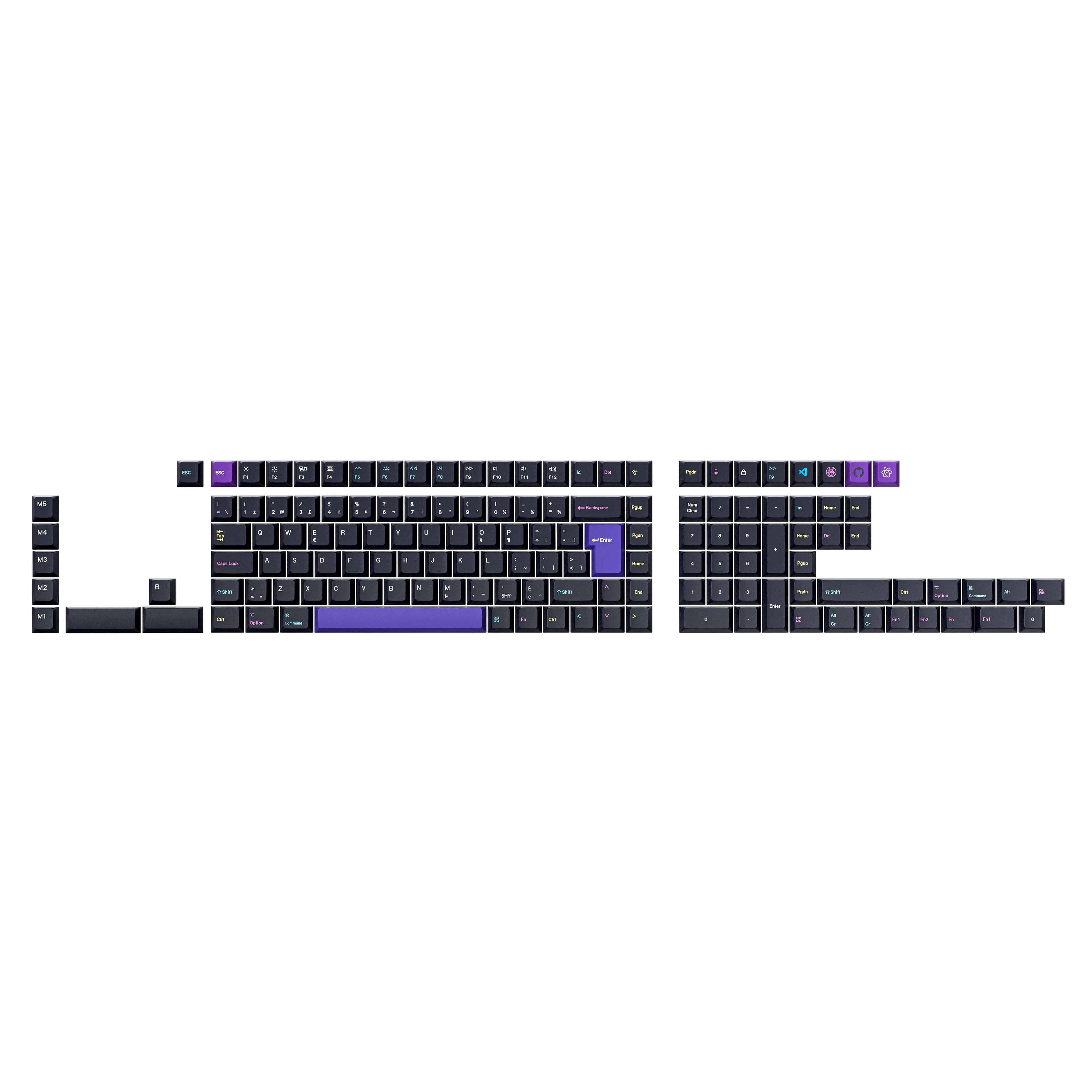 ISO Cherry Profile Dye-Sub PBT Full Set Keycap Set - Developer-2 - Image 2