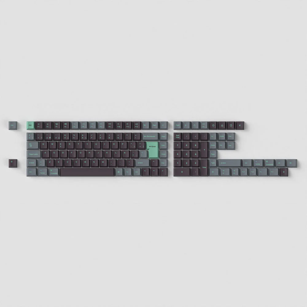 ISO Cherry Profile Dye-Sub PBT Full Set Keycap Set - Hacker Mint - Image 2