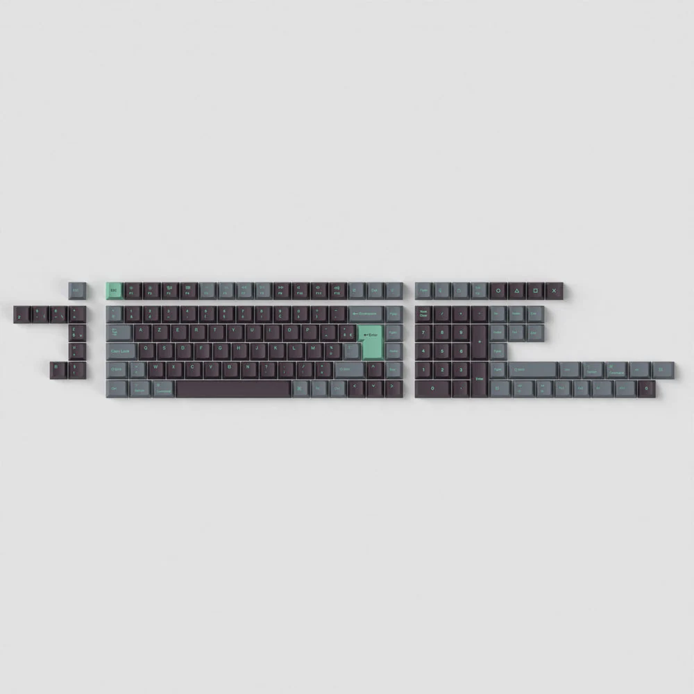 ISO Cherry Profile Dye-Sub PBT Full Set Keycap Set - Hacker Mint - Image 3