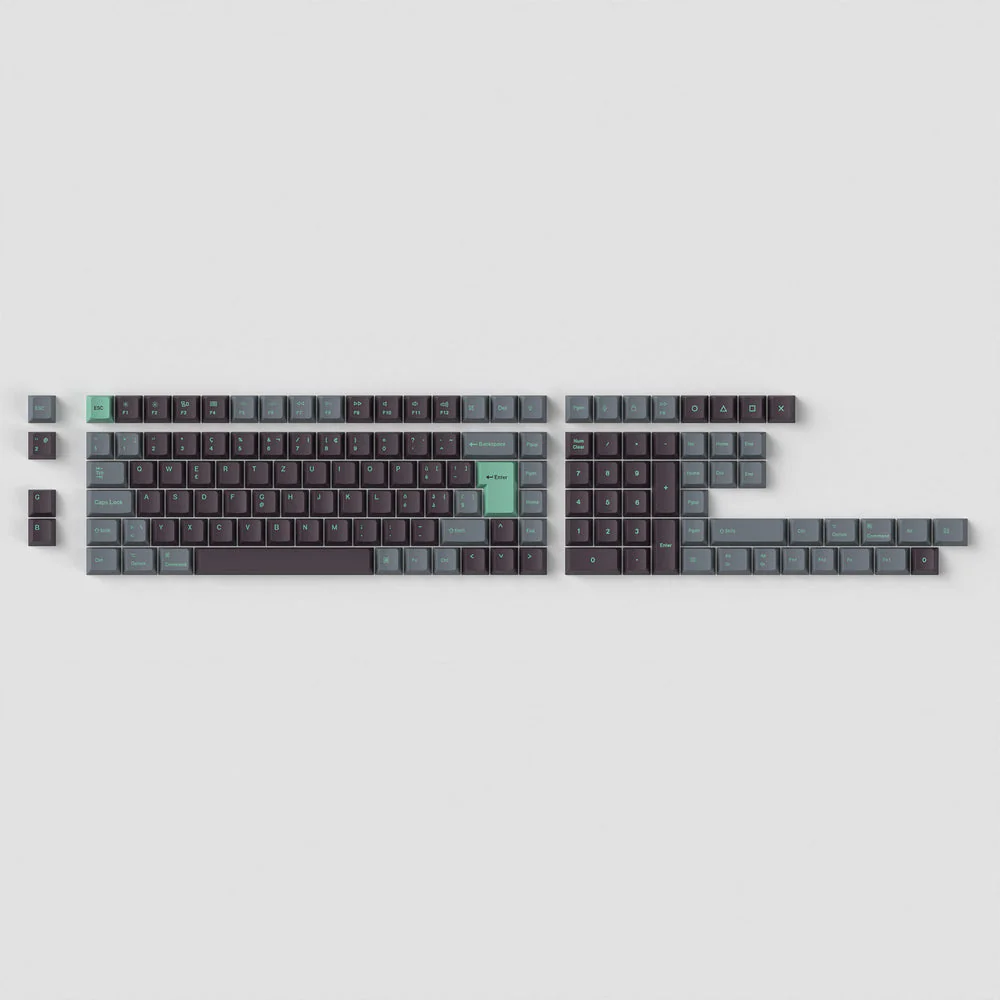 ISO Cherry Profile Dye-Sub PBT Full Set Keycap Set - Hacker Mint - Image 5