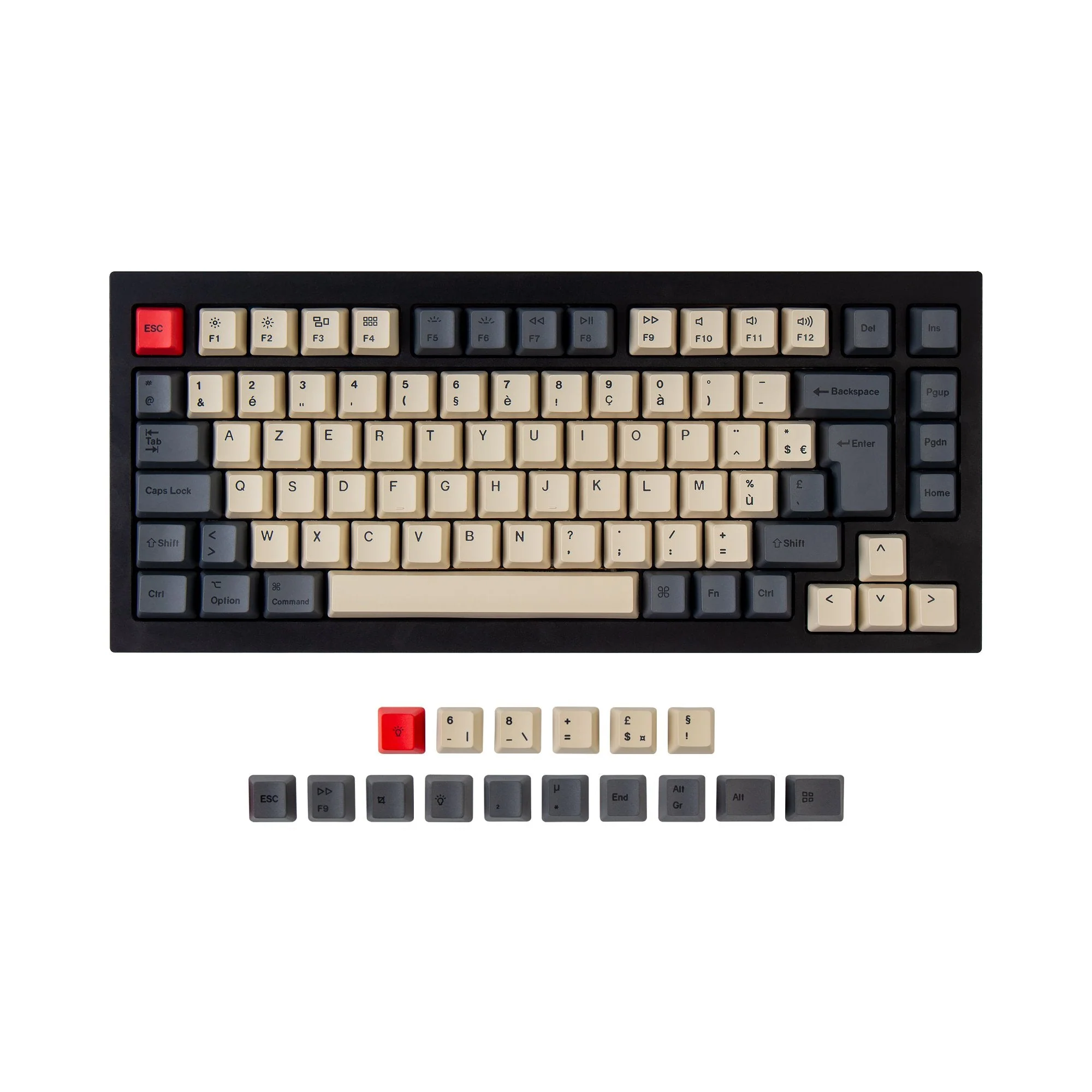 ISO Q1 & K2 OEM Dye-Sub PBT Keycap Set - Carbon - Image 4