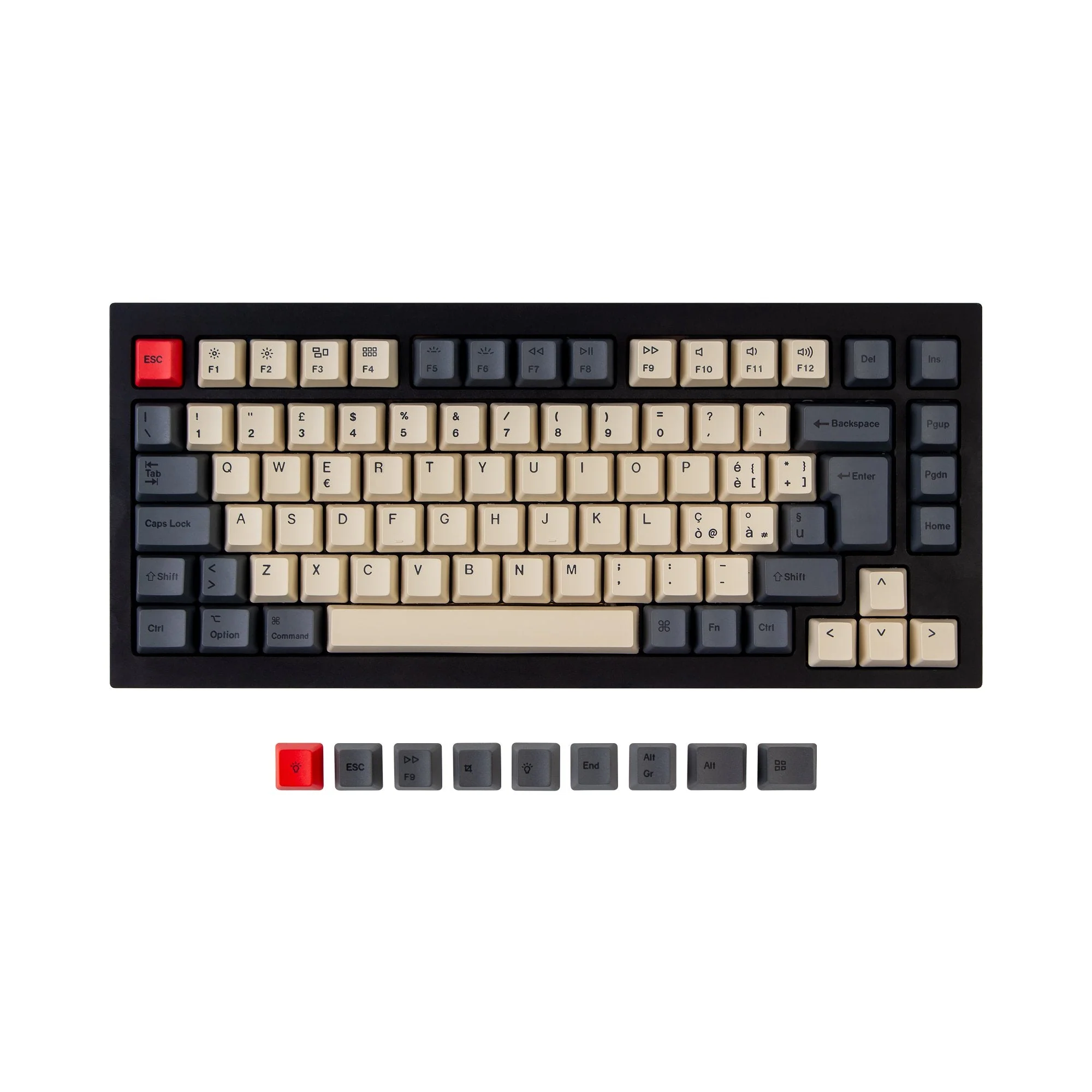 ISO Q1 & K2 OEM Dye-Sub PBT Keycap Set - Carbon - Image 5