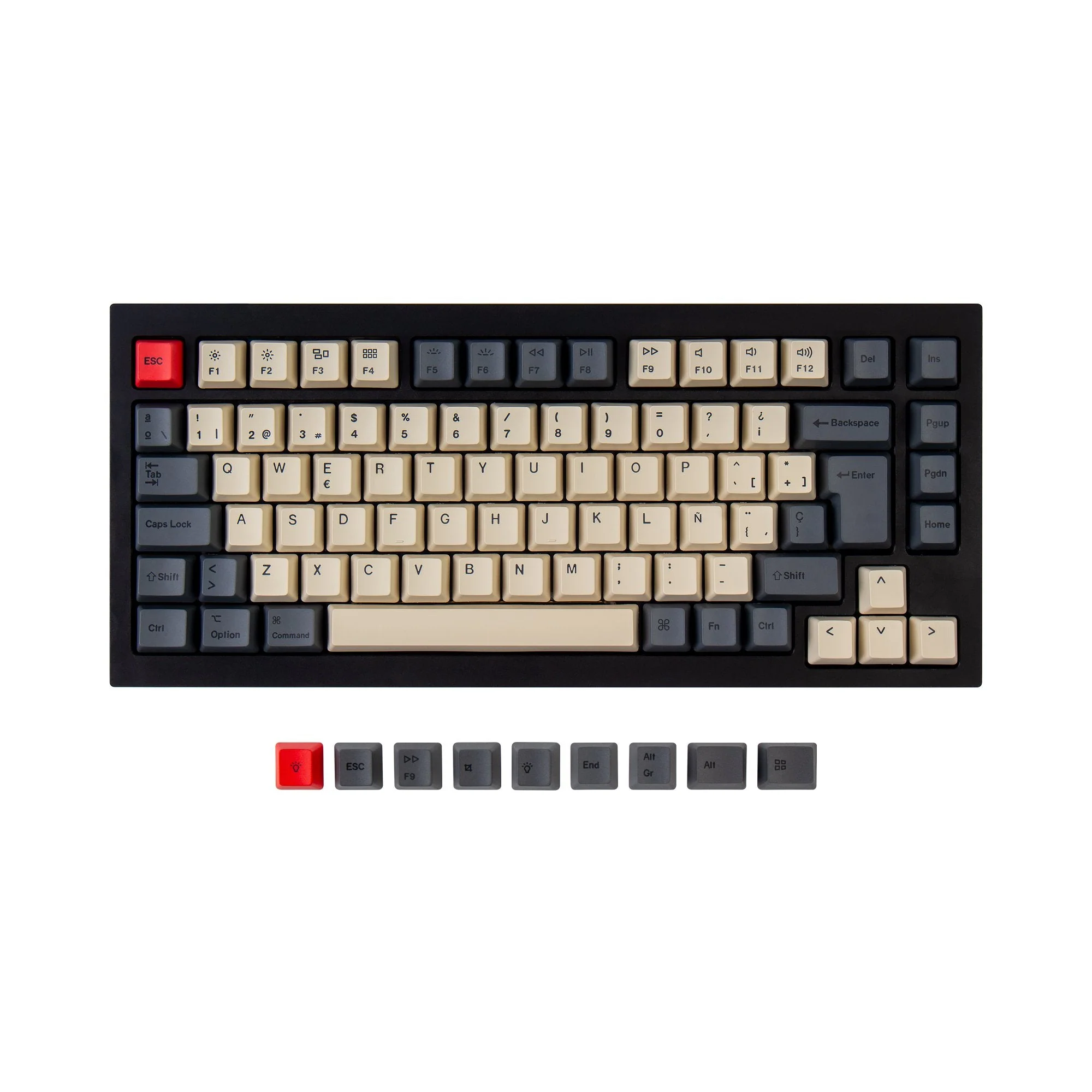 ISO Q1 & K2 OEM Dye-Sub PBT Keycap Set - Carbon - Image 6