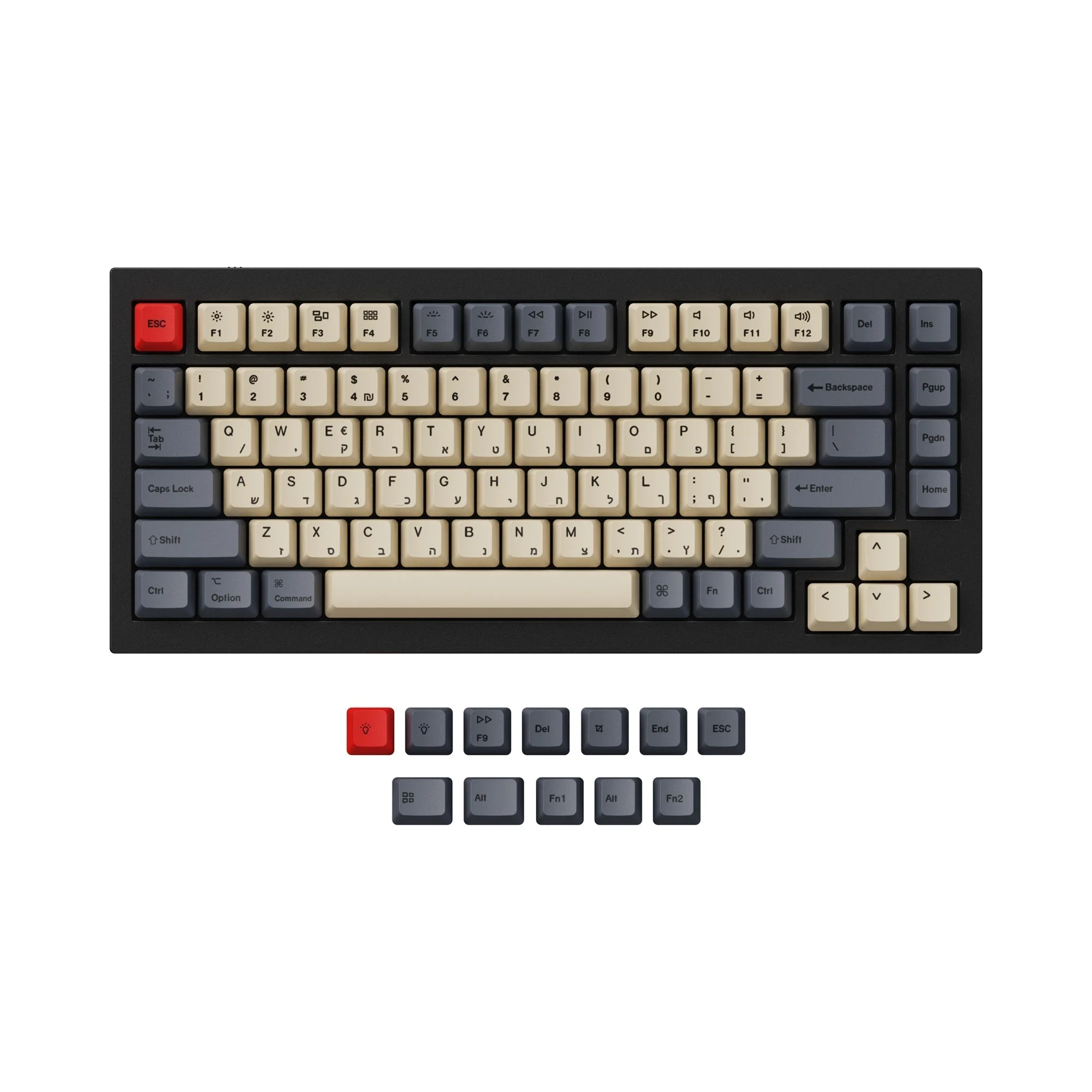 ISO & ANSI Q1 & Q2 & K2 OEM Dye-Sub PBT Keycap Set - Carbon - Image 4