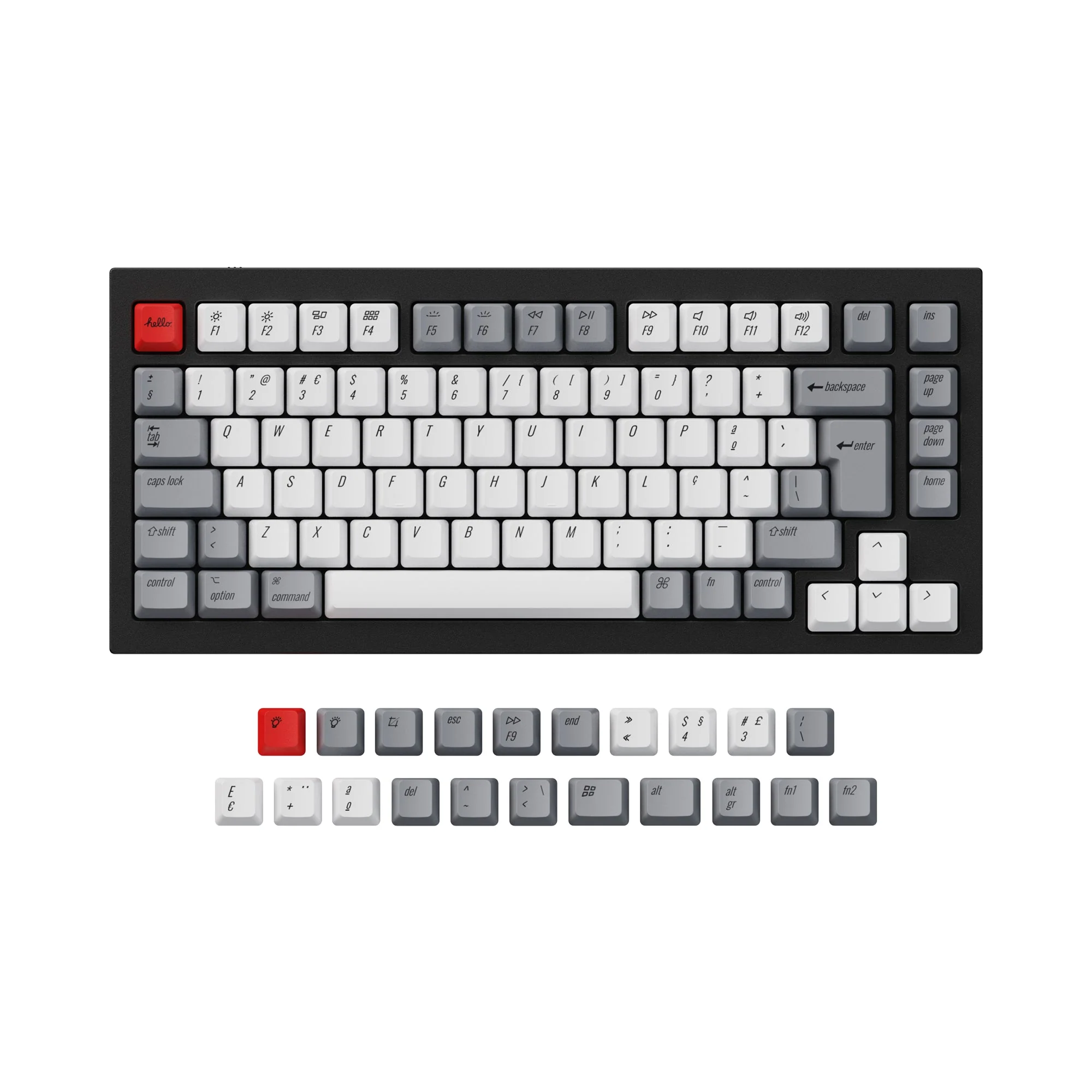ISO & ANSI Q1 & Q2 & K2 OEM Dye-Sub PBT Keycap Set - Retro - Image 3