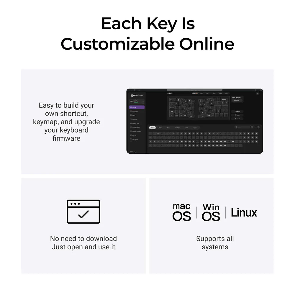 Keychron B11 Pro Ultra-Slim Wireless Foldable Keyboard - Image 8