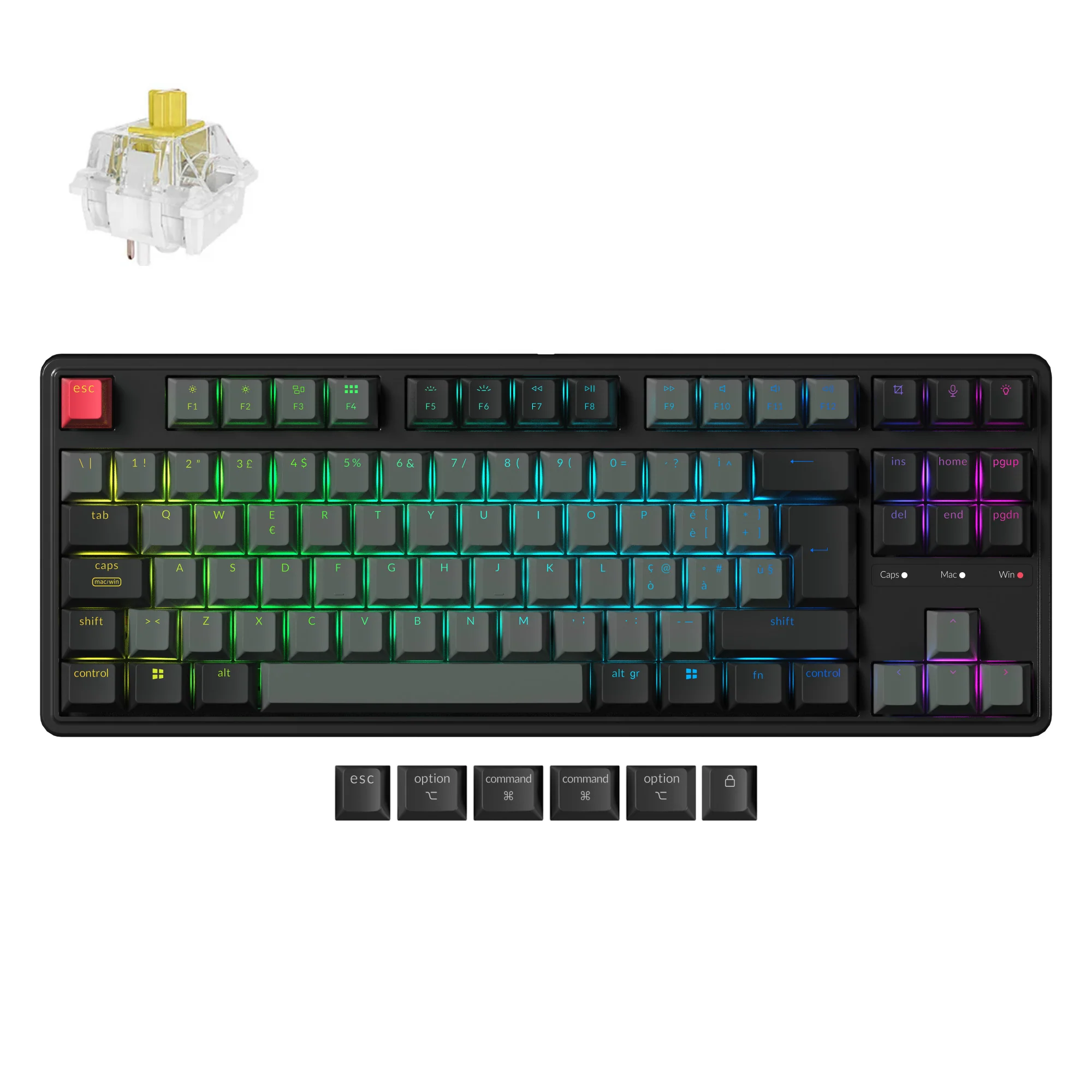 Keychron C3 Pro 8K QMK Wired Custom Mechanical Keyboard ISO Layout Collection - Image 3