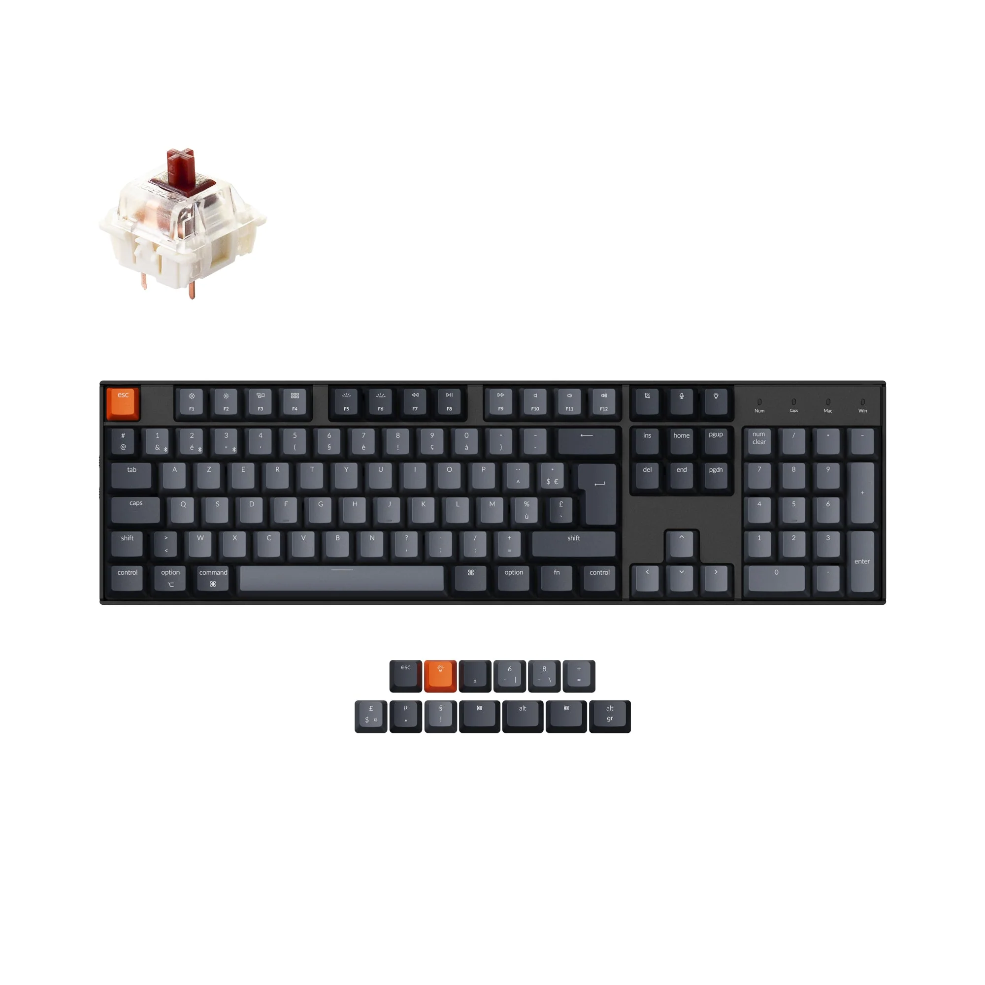 Keychron K10 Wireless Mechanical Keyboard (France ISO-FR Layout) - Image 2