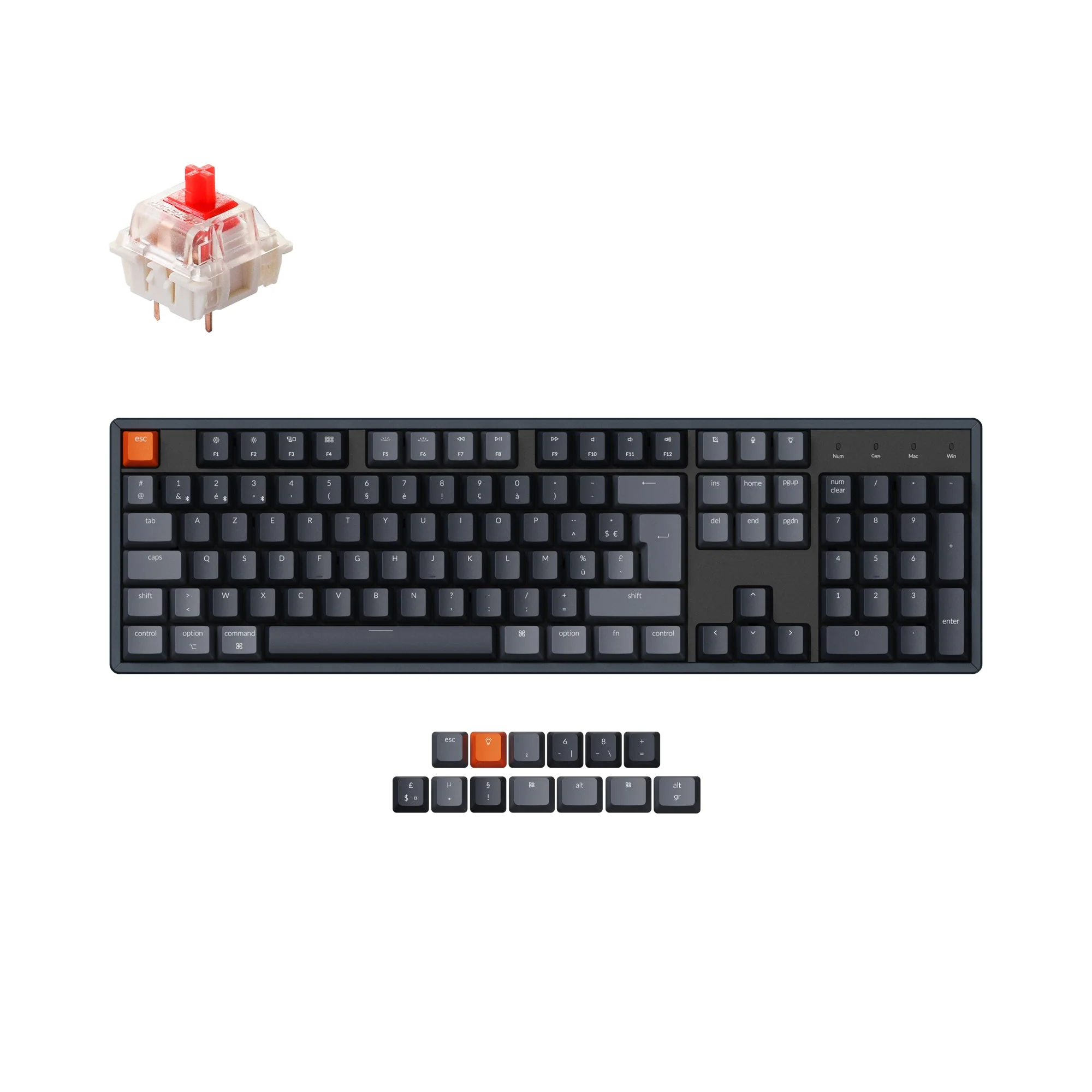 Keychron K10 Wireless Mechanical Keyboard (France ISO-FR Layout) - Image 3