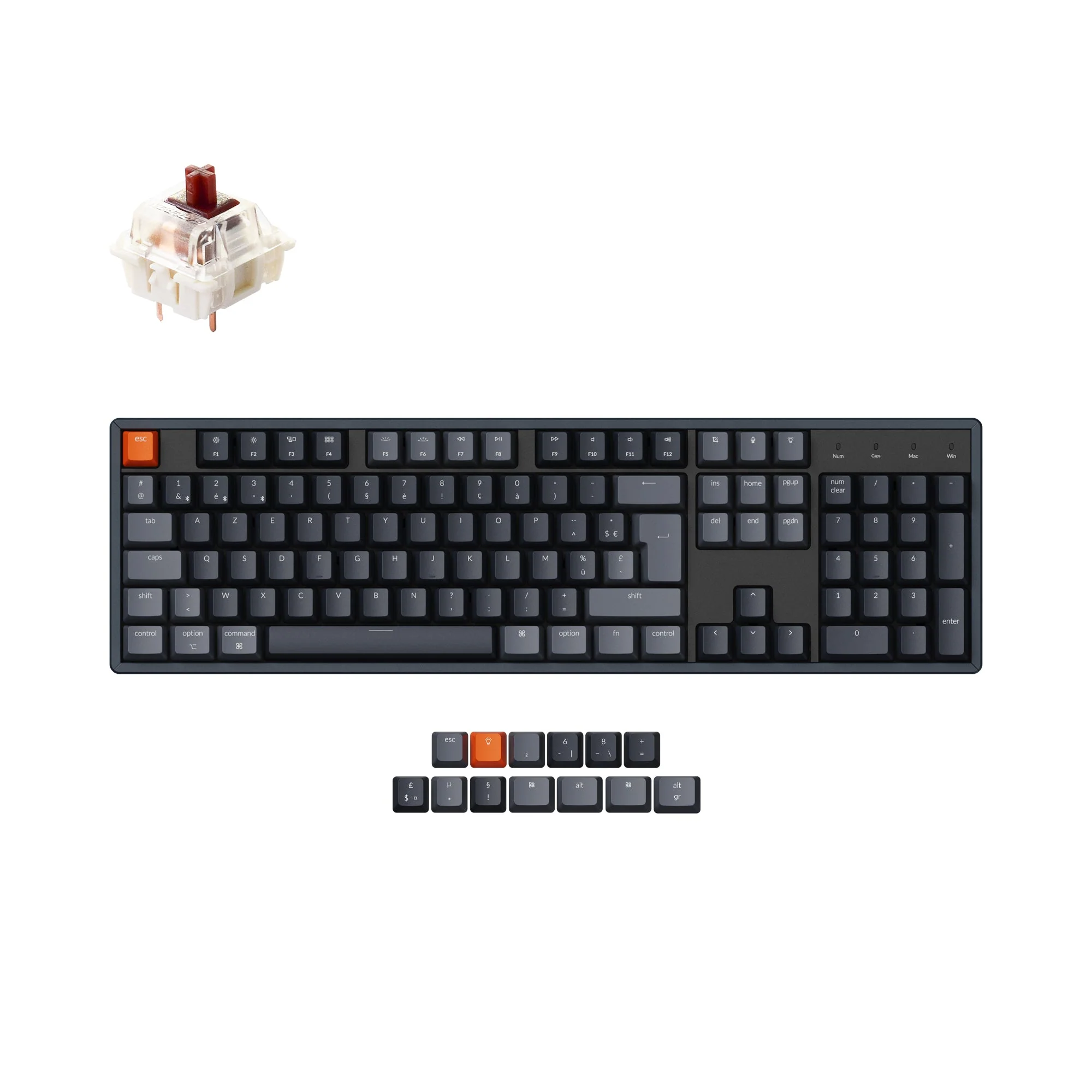 Keychron K10 Wireless Mechanical Keyboard (France ISO-FR Layout) - Image 4