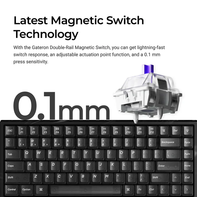 Keychron K2 HE Wireless Magnetic Switch Custom Keyboard - Resin Edition - Image 3