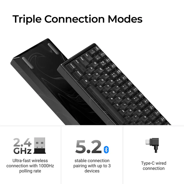 Keychron K2 HE Wireless Magnetic Switch Custom Keyboard - Resin Edition - Image 5