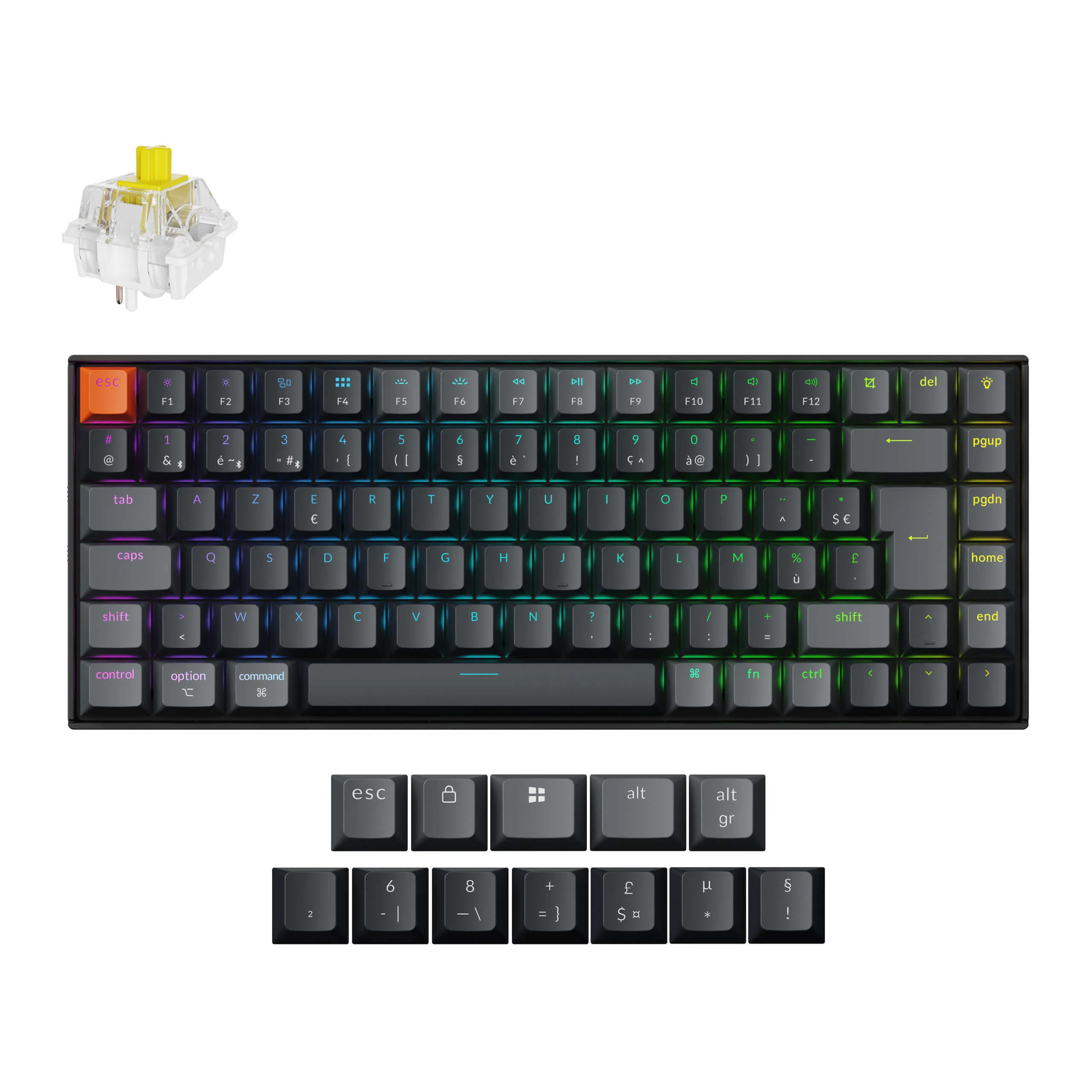 Keychron K2 QMK Wireless Mechanical Keyboard (ISO Layout) - Version 3 - Image 10