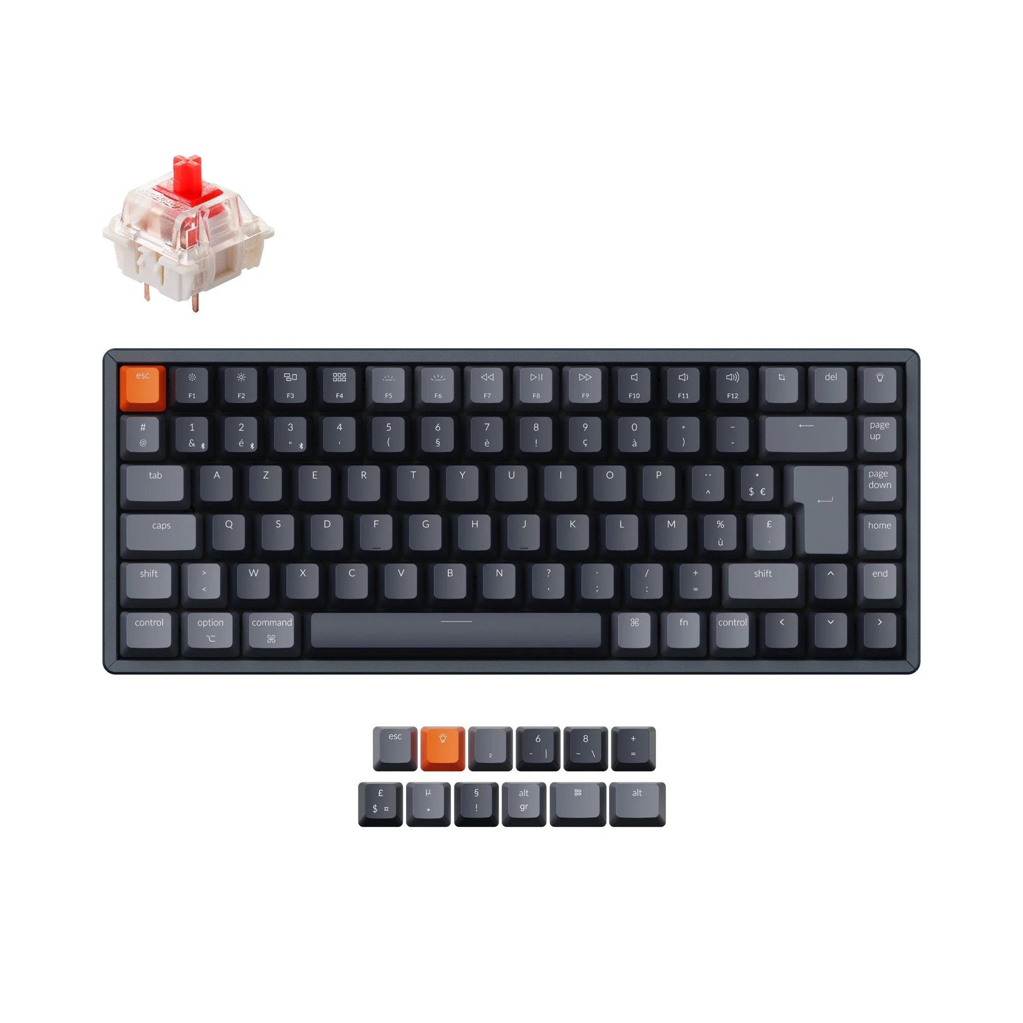 Keychron K2 Wireless Mechanical Keyboard (France ISO-FR Layout) - Version 2 - Image 3