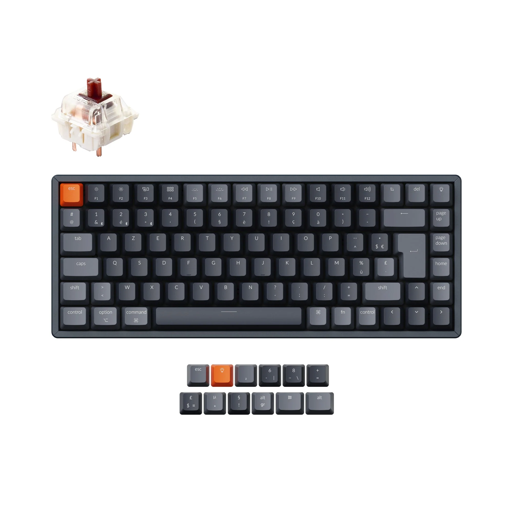 Keychron K2 Wireless Mechanical Keyboard (France ISO-FR Layout) - Version 2 - Image 4