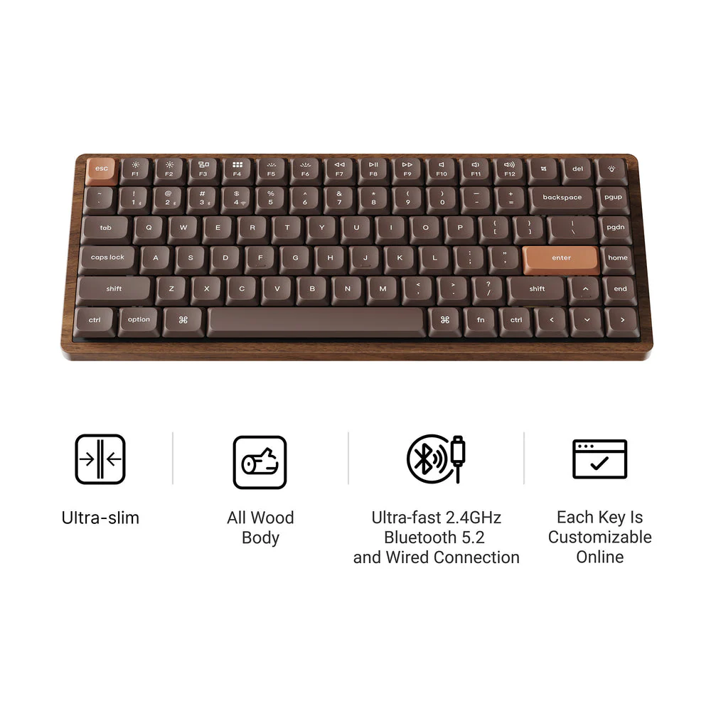 Keychron K3 Max QMK Wireless Custom Mechanical Keyboard - All-Wood Special Edition - Image 3