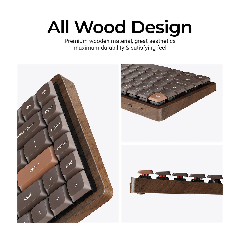 Keychron K3 Max QMK Wireless Custom Mechanical Keyboard - All-Wood Special Edition - Image 4