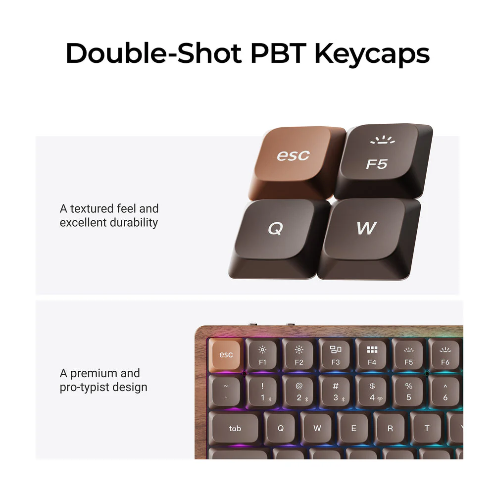 Keychron K3 Max QMK Wireless Custom Mechanical Keyboard - All-Wood Special Edition - Image 5