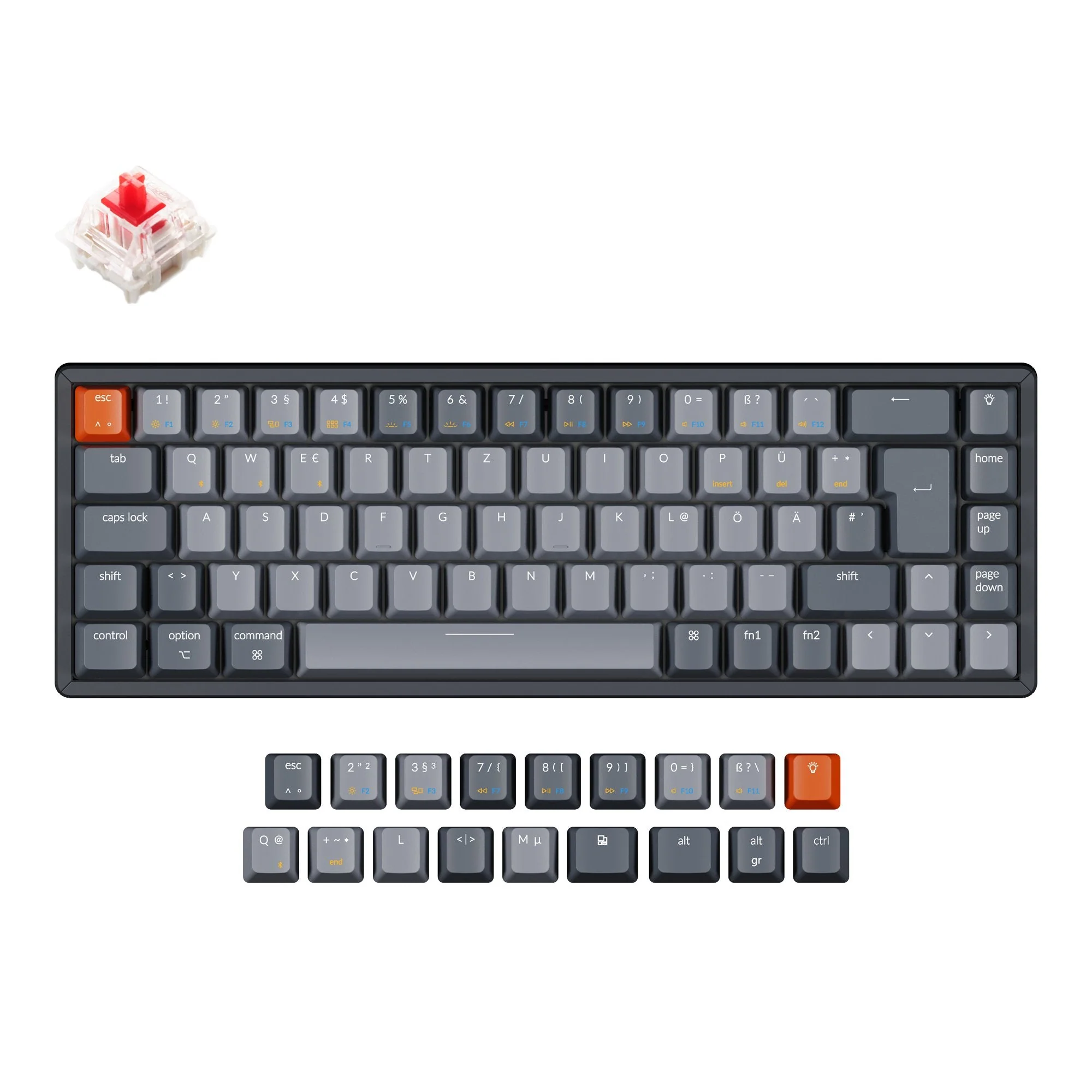 Keychron K6 Wireless Mechanical Keyboard (German ISO-DE Layout) - Image 4