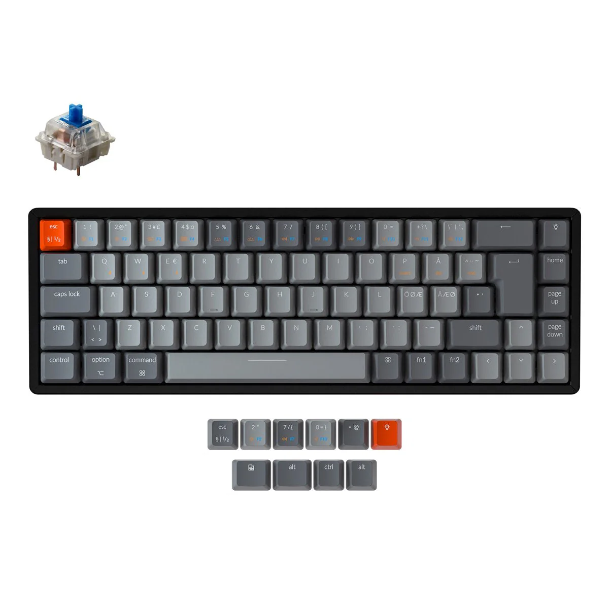 Keychron K6 Wireless Mechanical Keyboard (Nordic ISO Layout) - Image 3
