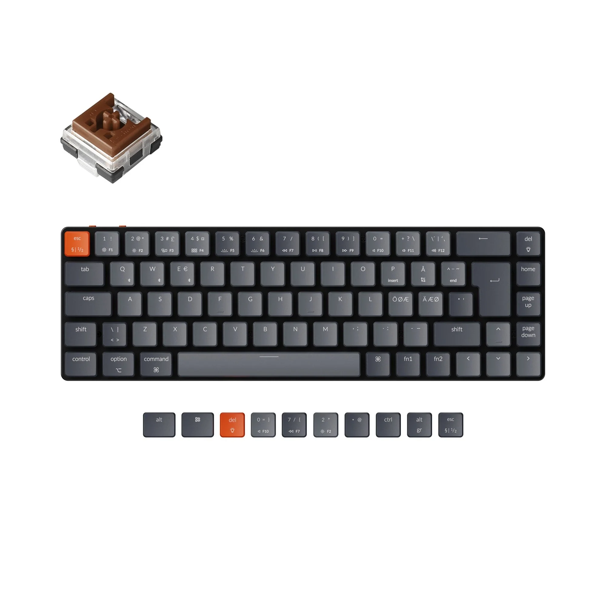 Keychron K7 Ultra-slim Wireless Mechanical Keyboard (Nordic ISO Layout) - Image 3