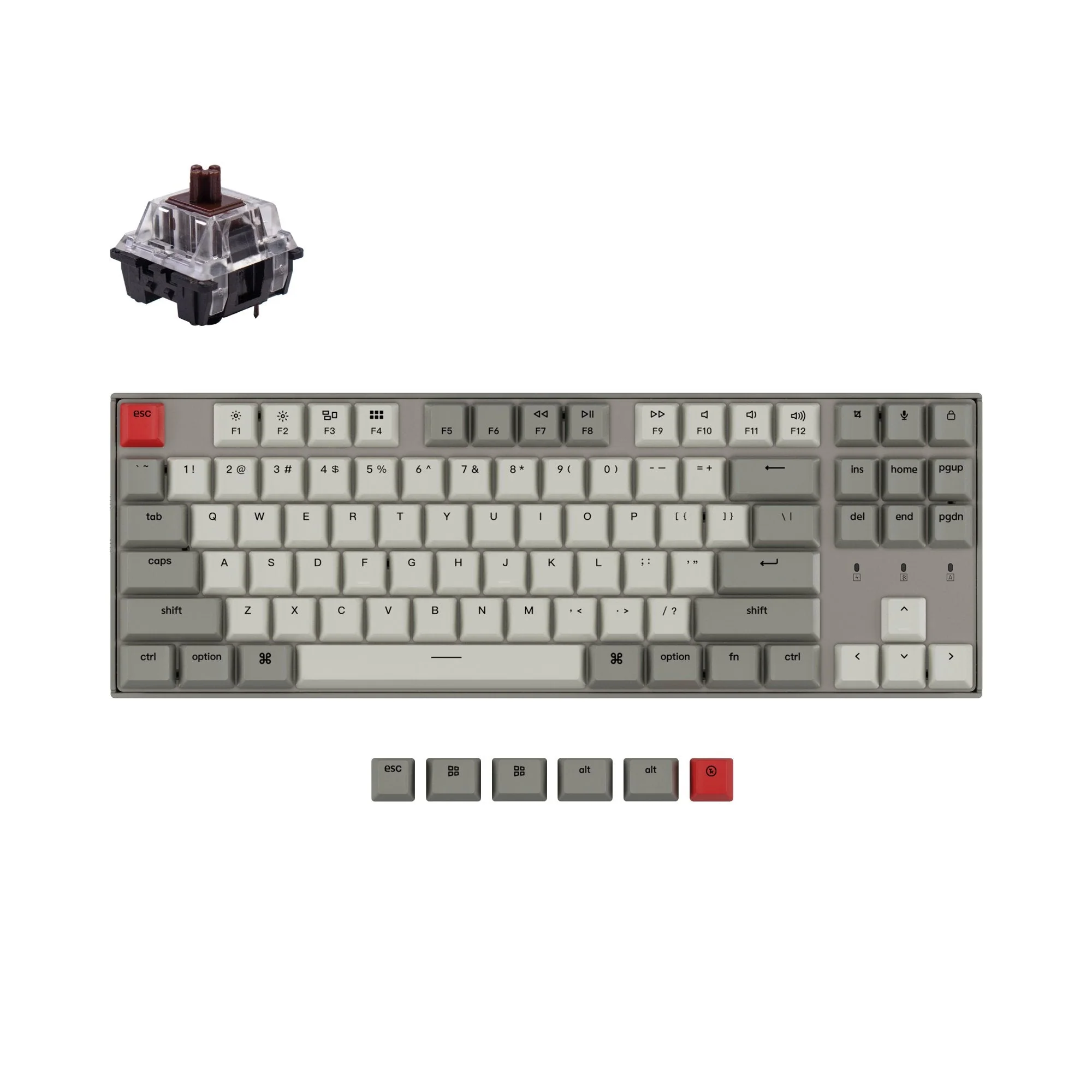 Keychron K8 Non-Backlight Wireless Mechanical Keyboard (US ANSI Layout) - Image 3