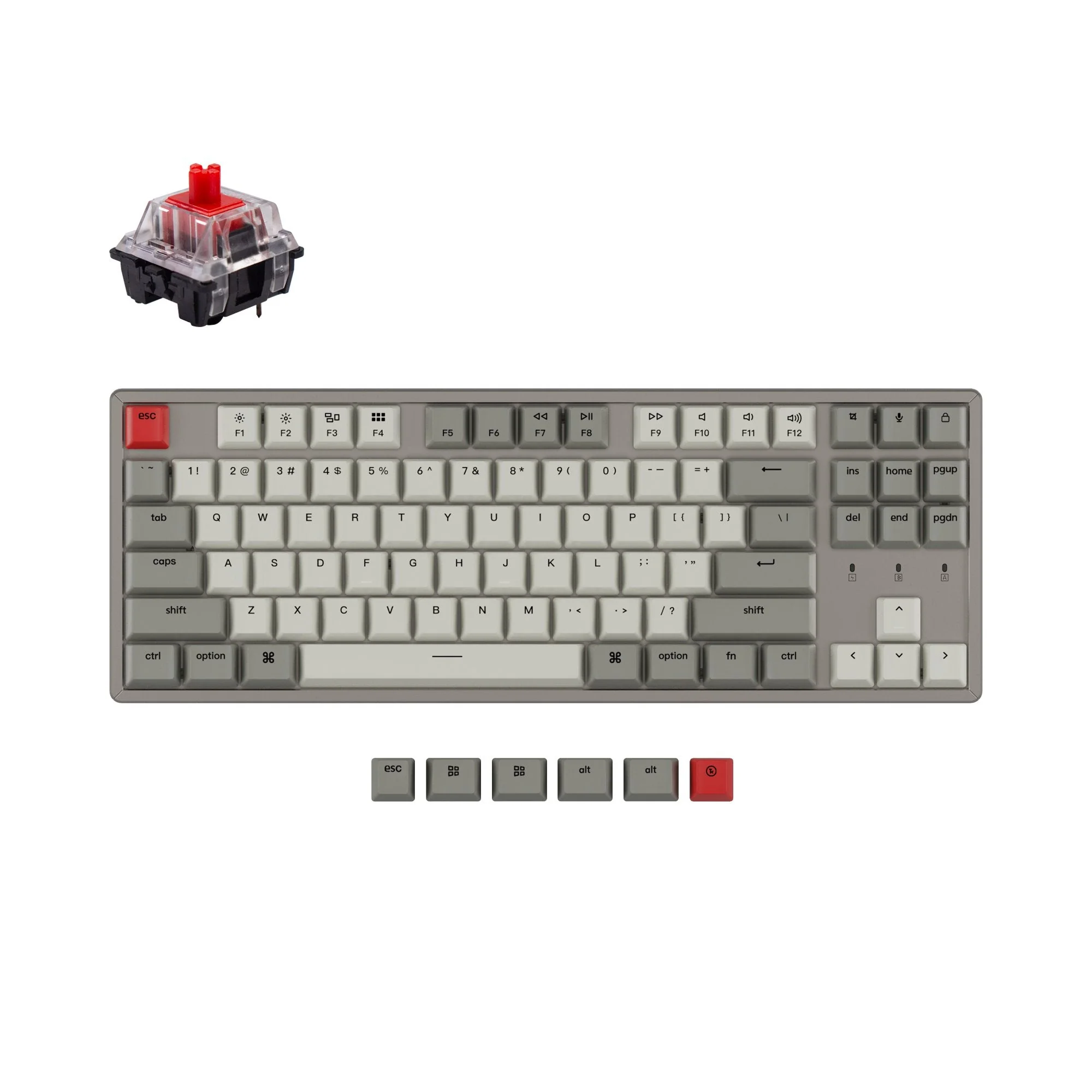 Keychron K8 Non-Backlight Wireless Mechanical Keyboard (US ANSI Layout) - Image 4