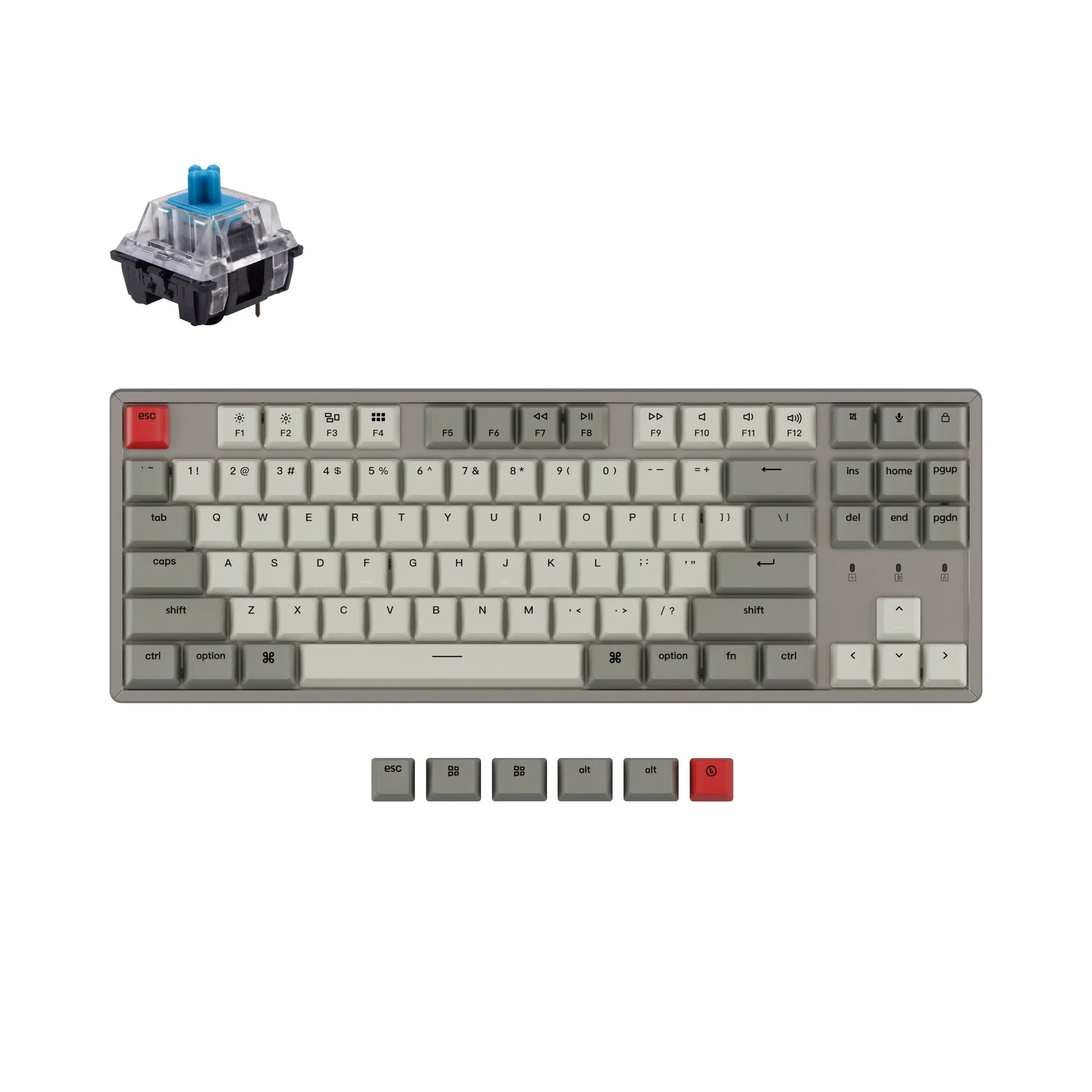 Keychron K8 Non-Backlight Wireless Mechanical Keyboard (US ANSI Layout) - Image 5