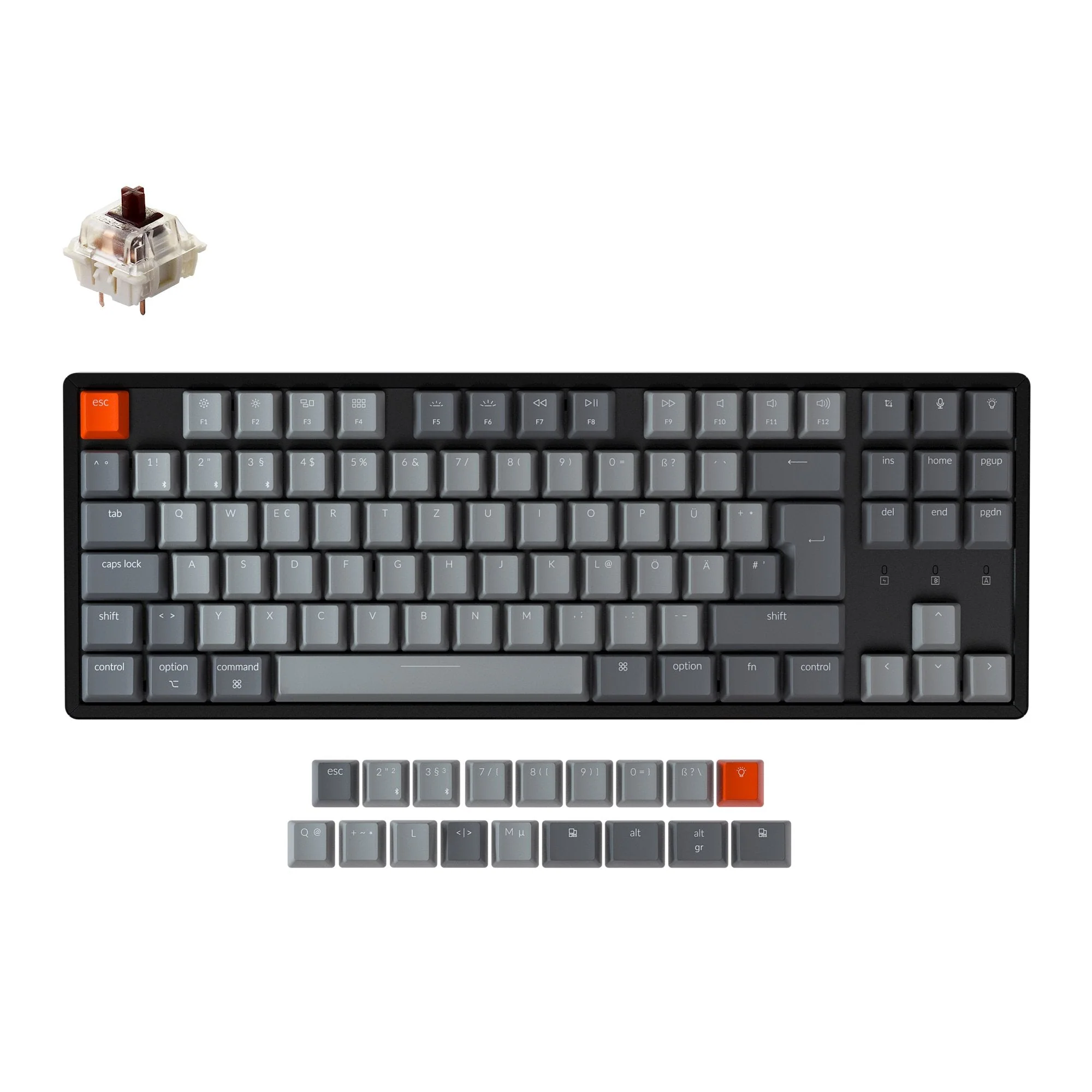 Keychron K8 Wireless Mechanical Keyboard (German ISO-DE Layout) - Image 3