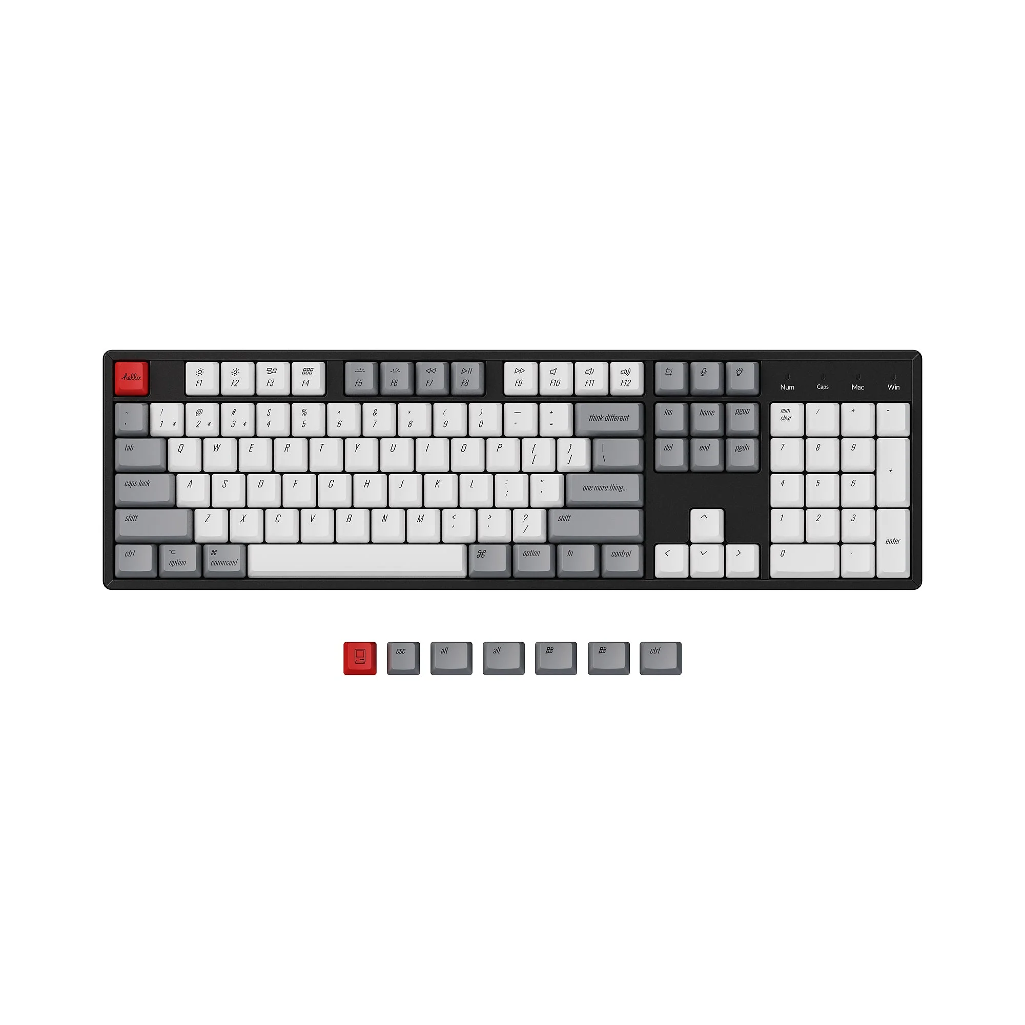 Keychron OEM Profile PBT Retro Keycap Set - Image 6