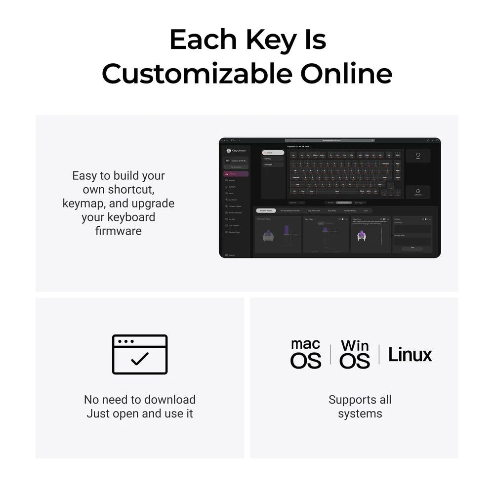Keychron Q1 HE 8K Wired Magnetic Switch Keyboard ISO Layout Collection - Image 4