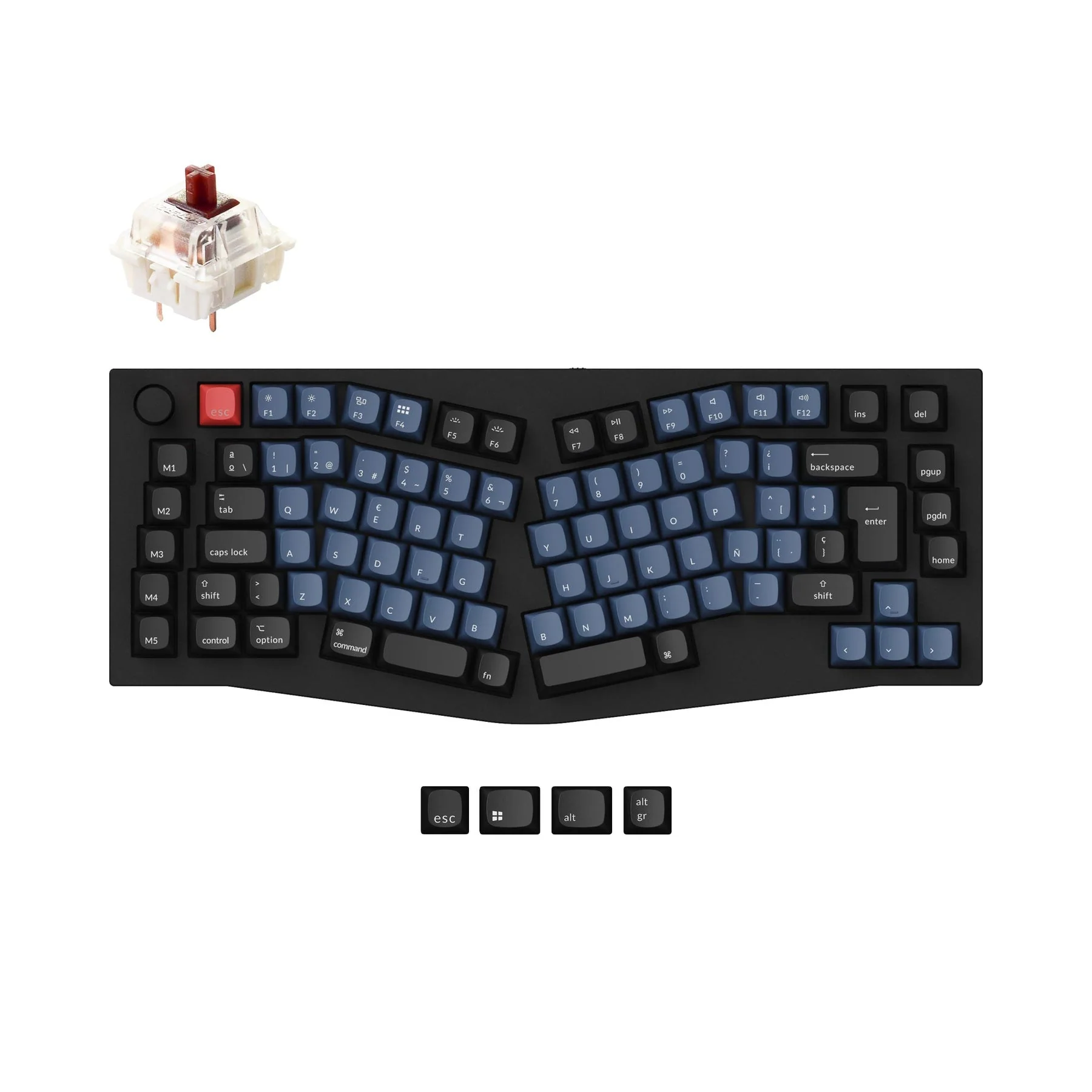 Keychron Q10 (Alice Layout) QMK Custom Mechanical Keyboard ISO Layout Collection - Image 10