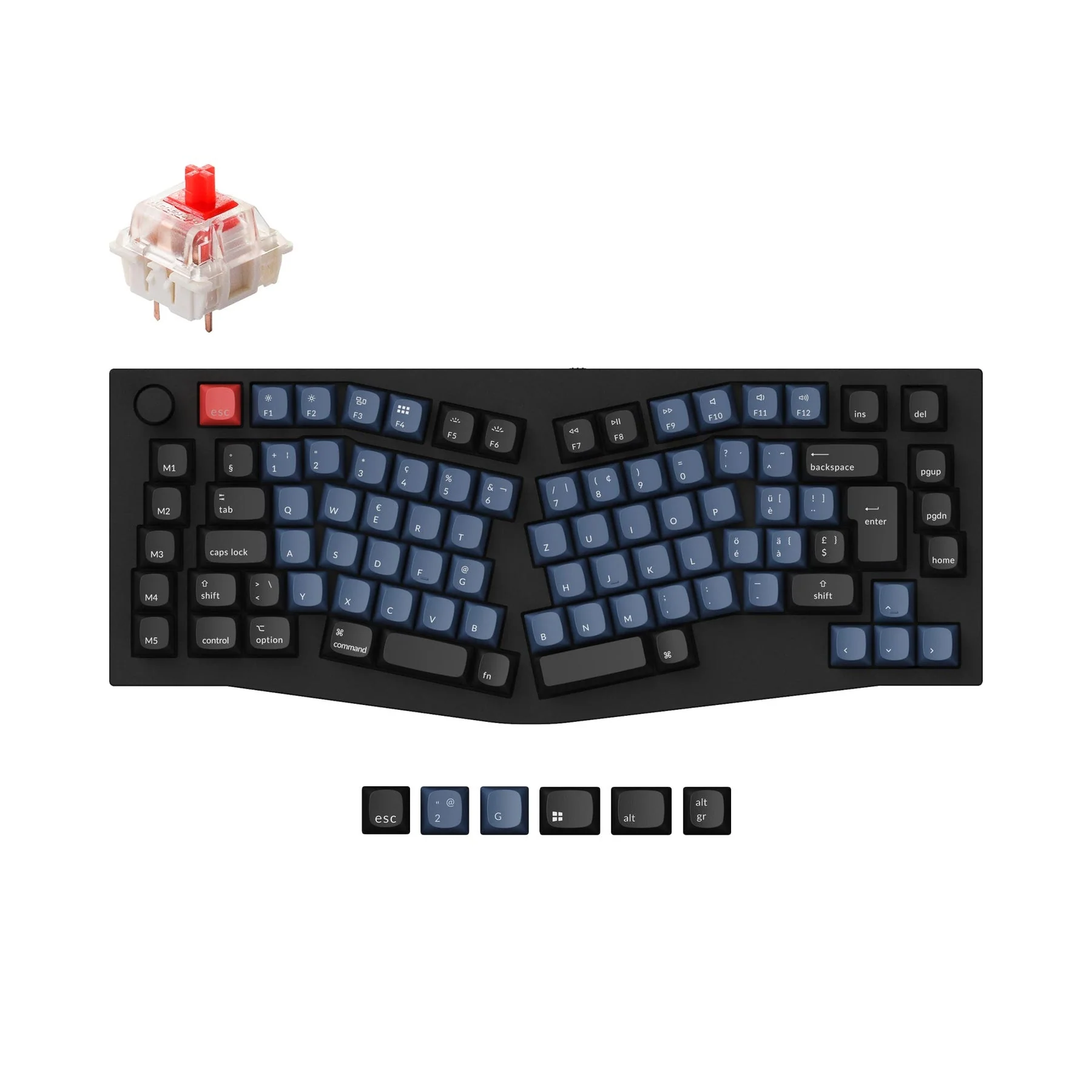 Keychron Q10 (Alice Layout) QMK Custom Mechanical Keyboard ISO Layout Collection - Image 11