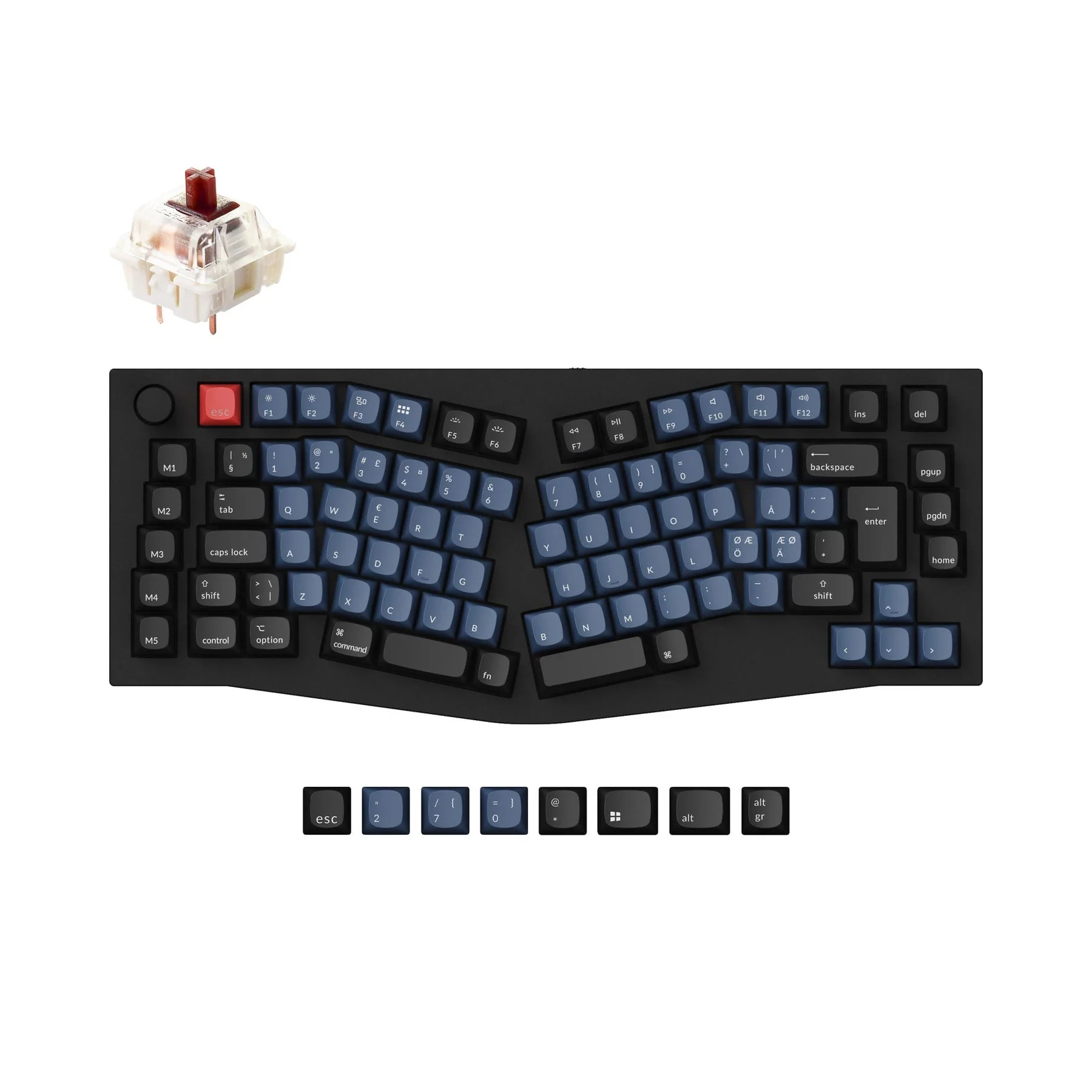 Keychron Q10 (Alice Layout) QMK Custom Mechanical Keyboard ISO Layout Collection - Image 8