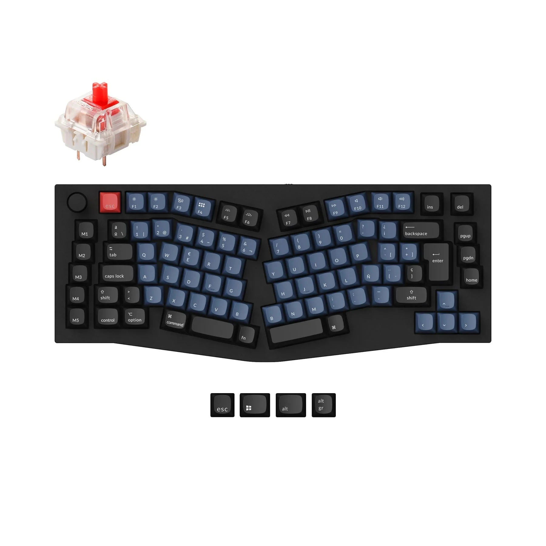 Keychron Q10 (Alice Layout) QMK Custom Mechanical Keyboard ISO Layout Collection - Image 9