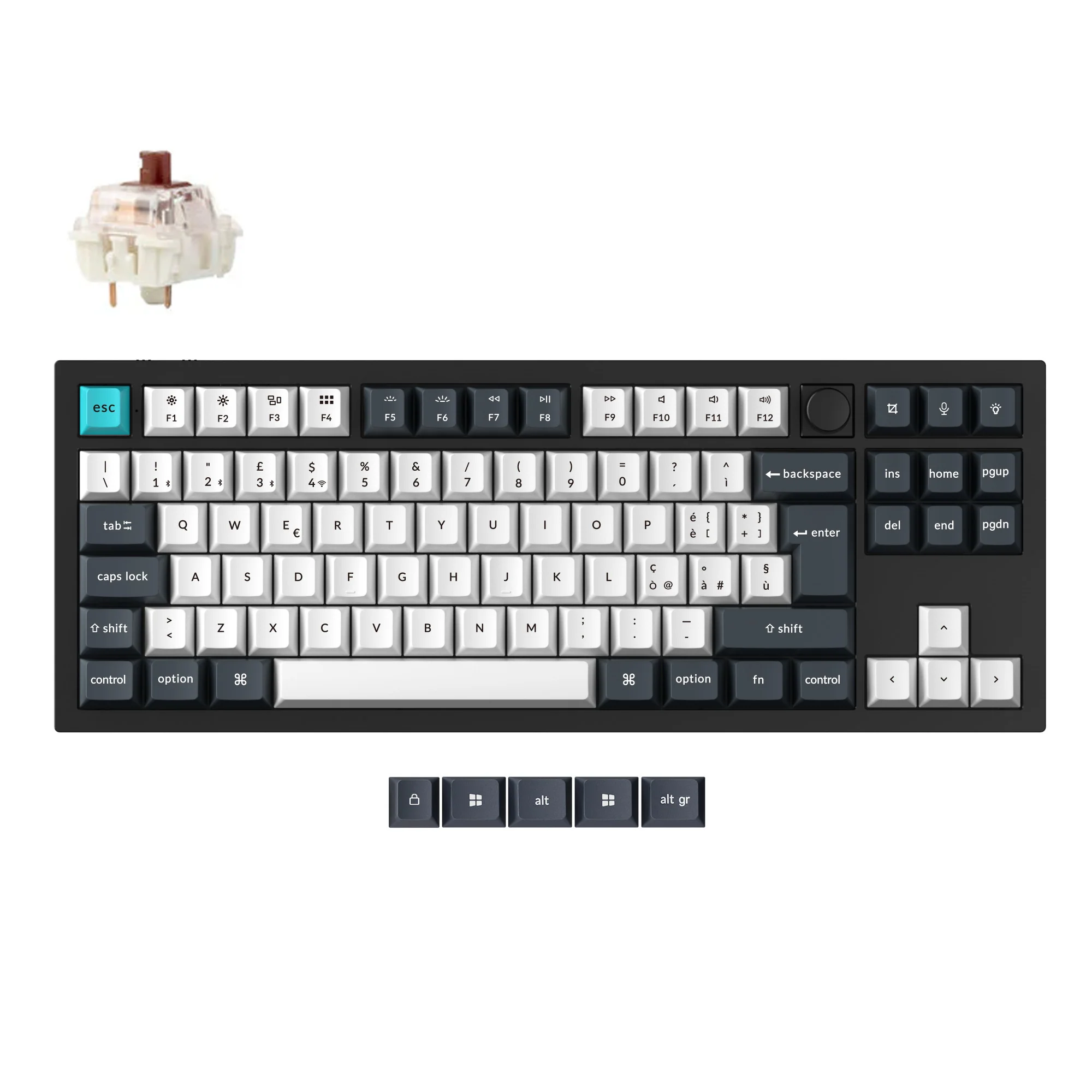 Keychron Q3 Max QMK/VIA Wireless Custom Mechanical Keyboard ISO Layout Collection - Image 15